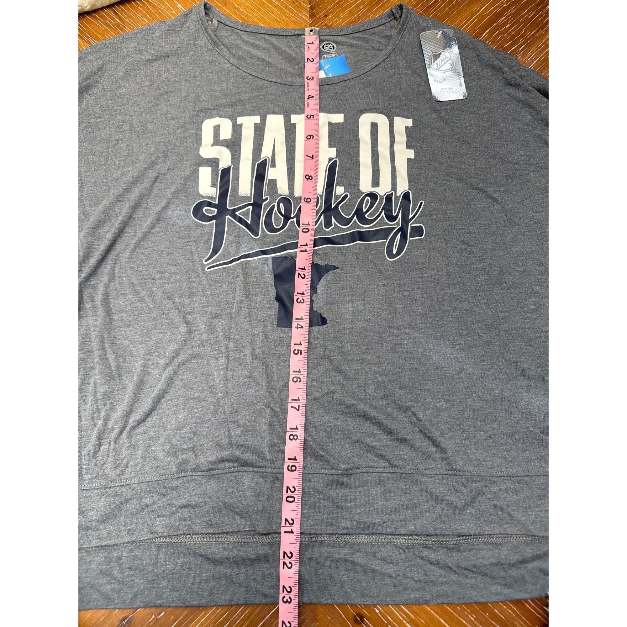NHL NHL State Of Hockey Womens Gray Long-Sleeve Shirt Size S 4/6 Size S / US 4 / IT 40 - 4 Thumbnail