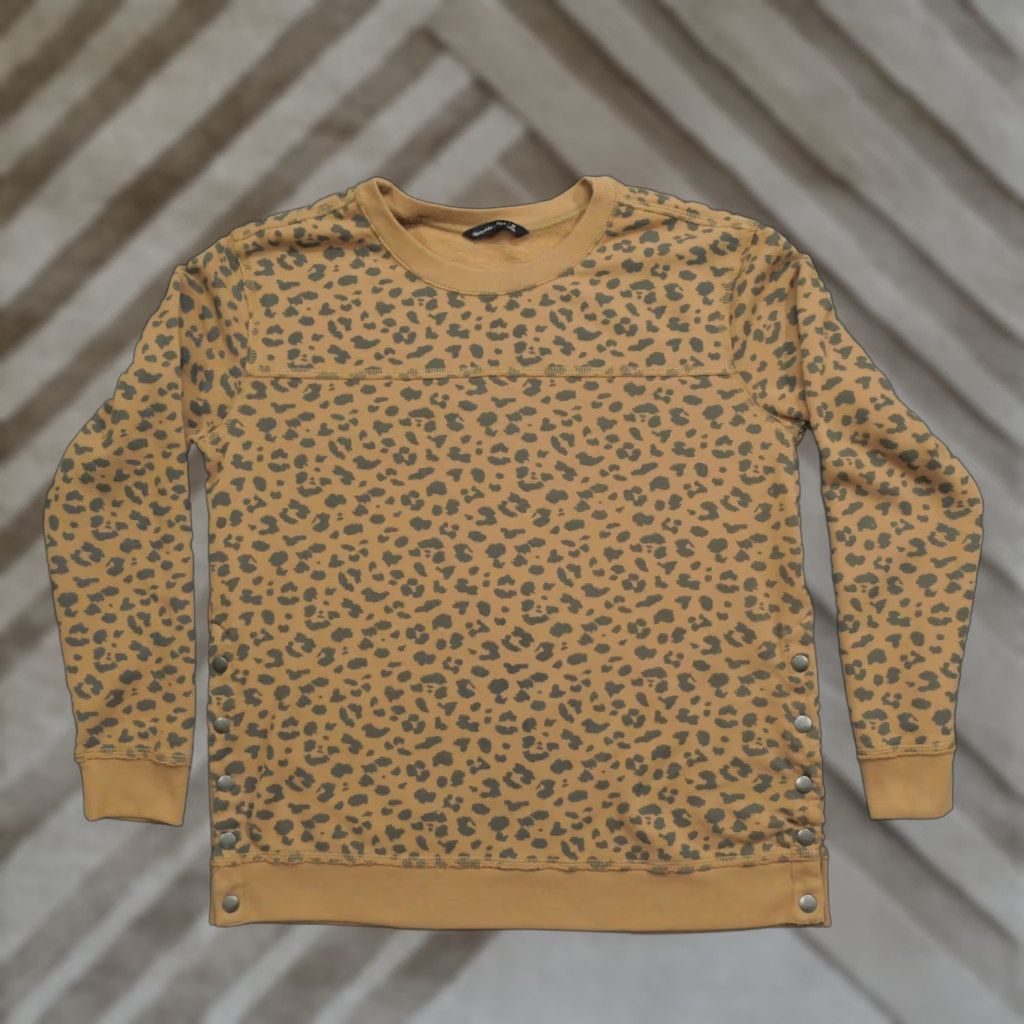 Abercrombie & Fitch Abercrombie & Fitch Womens Medium Brown Leopard Print Long Sleeve Oversized Sweatshirt Size M / US 6-8 / IT 42-44 - 1 Thumbnail
