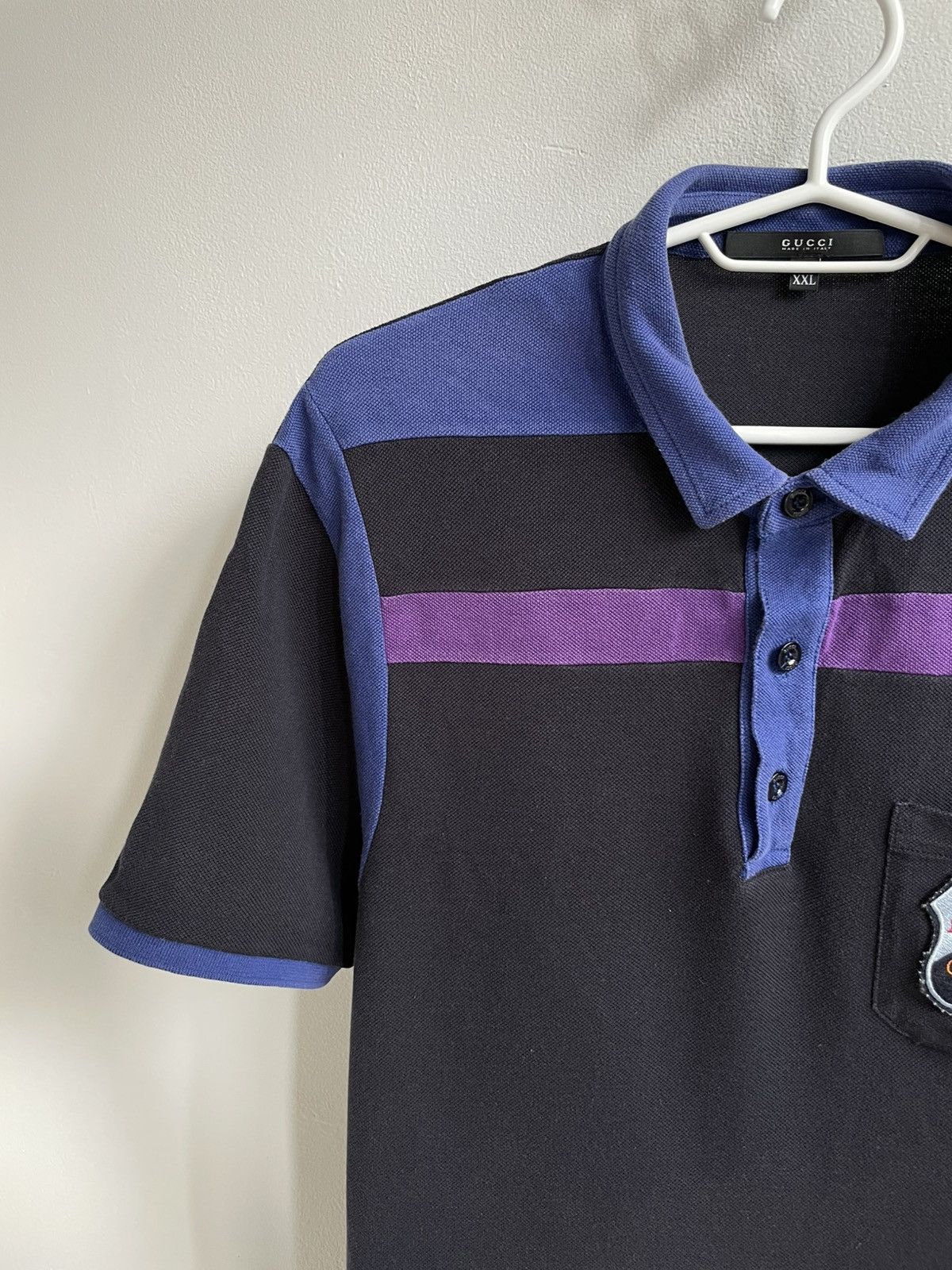 Gucci Gucci Cotton Black Polo Shirt T Shirt Tee Logo Patched Size US XXL / EU 58 / 5 - 3 Thumbnail