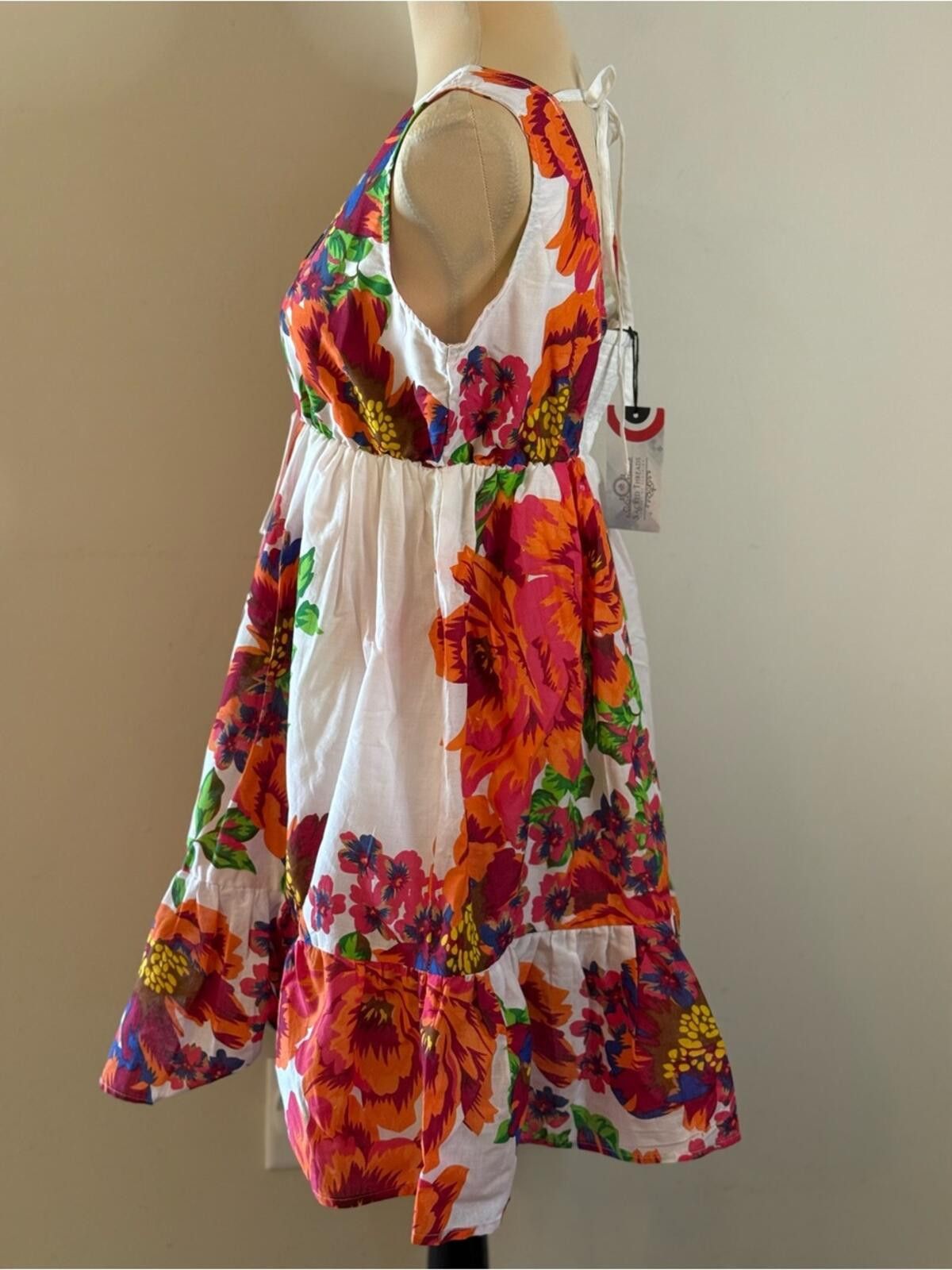 Other Sacred Threads floral sleeveless midi dress red white SZ S/M Size M / US 6-8 / IT 42-44 - 3 Thumbnail