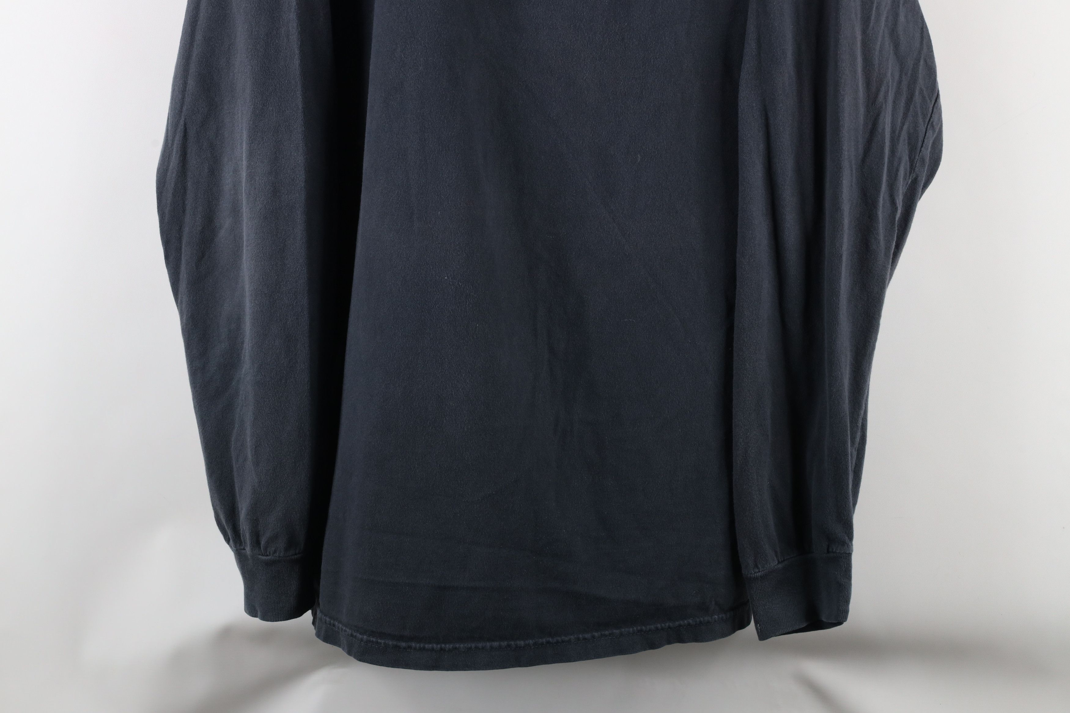 Vintage Vintage 90s Streetwear Long Sleeve T-Shirt Steel Blue Cotton Size US XL / EU 56 / 4 - 3 Thumbnail