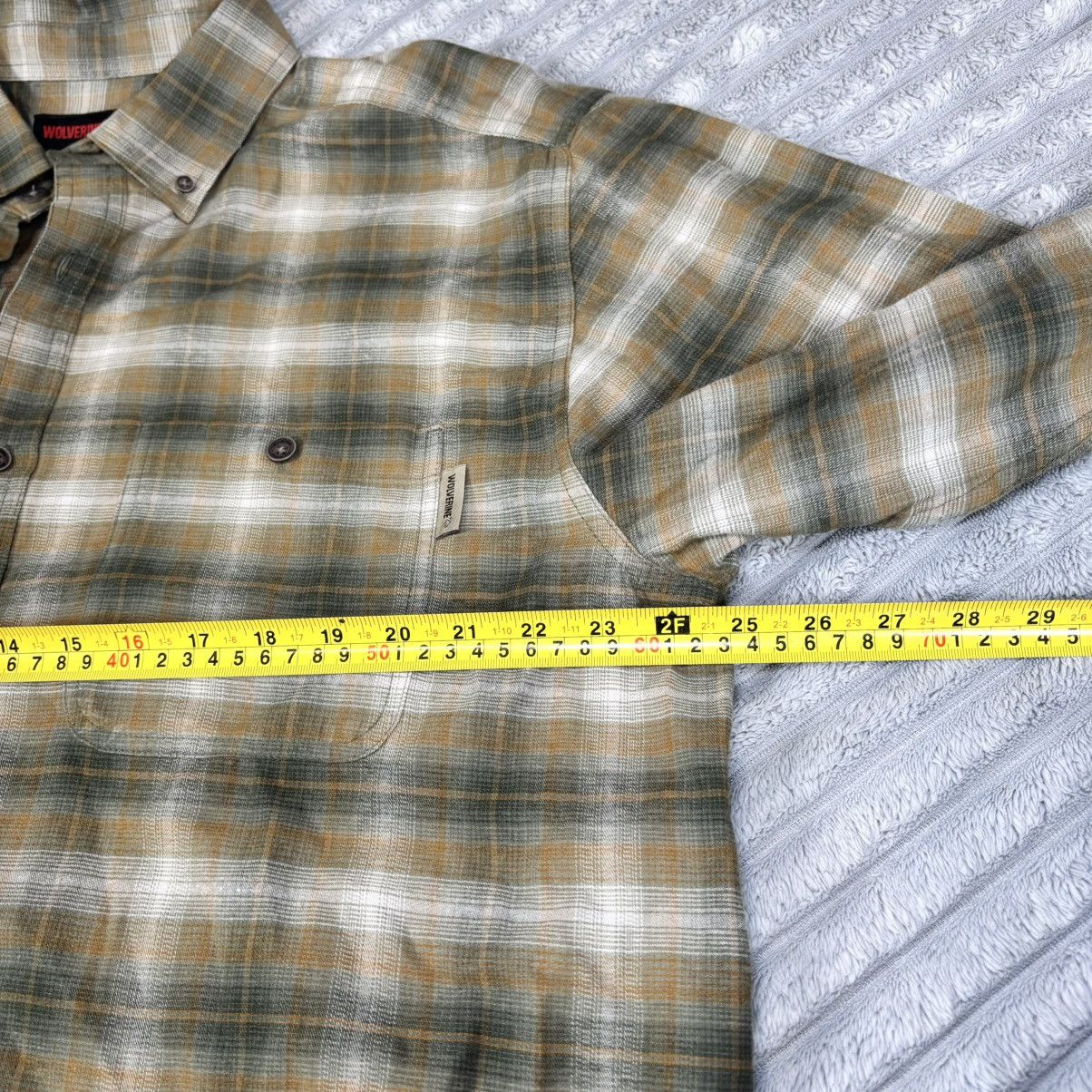 Wolverine Wolverine Olive Green Brown Cream Plaid Cotton Button XL Size US XL / EU 56 / 4 - 6 Thumbnail