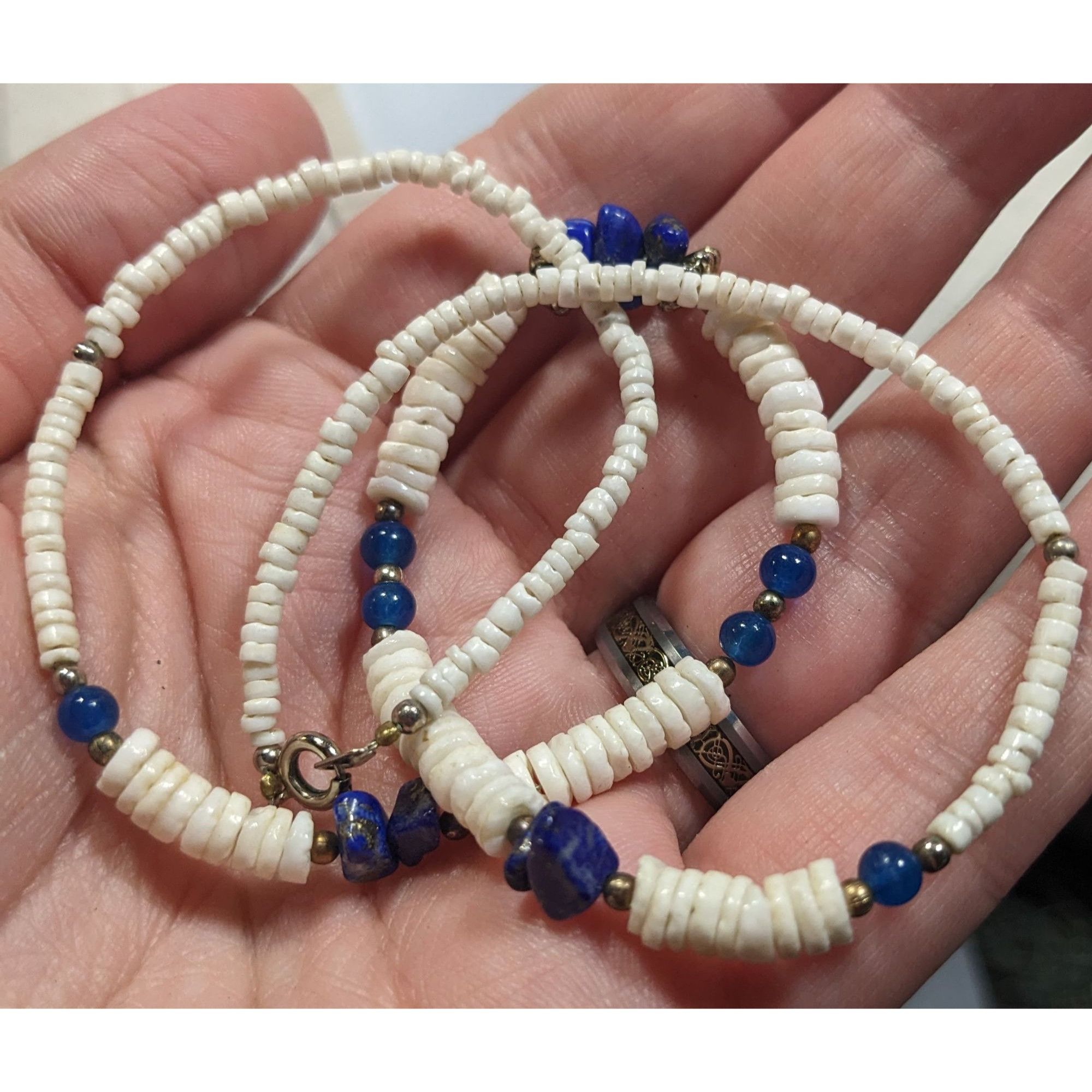 Other Vintage Shell And Lapis Lazuli Heishi Necklace Size ONE SIZE - 3 Thumbnail