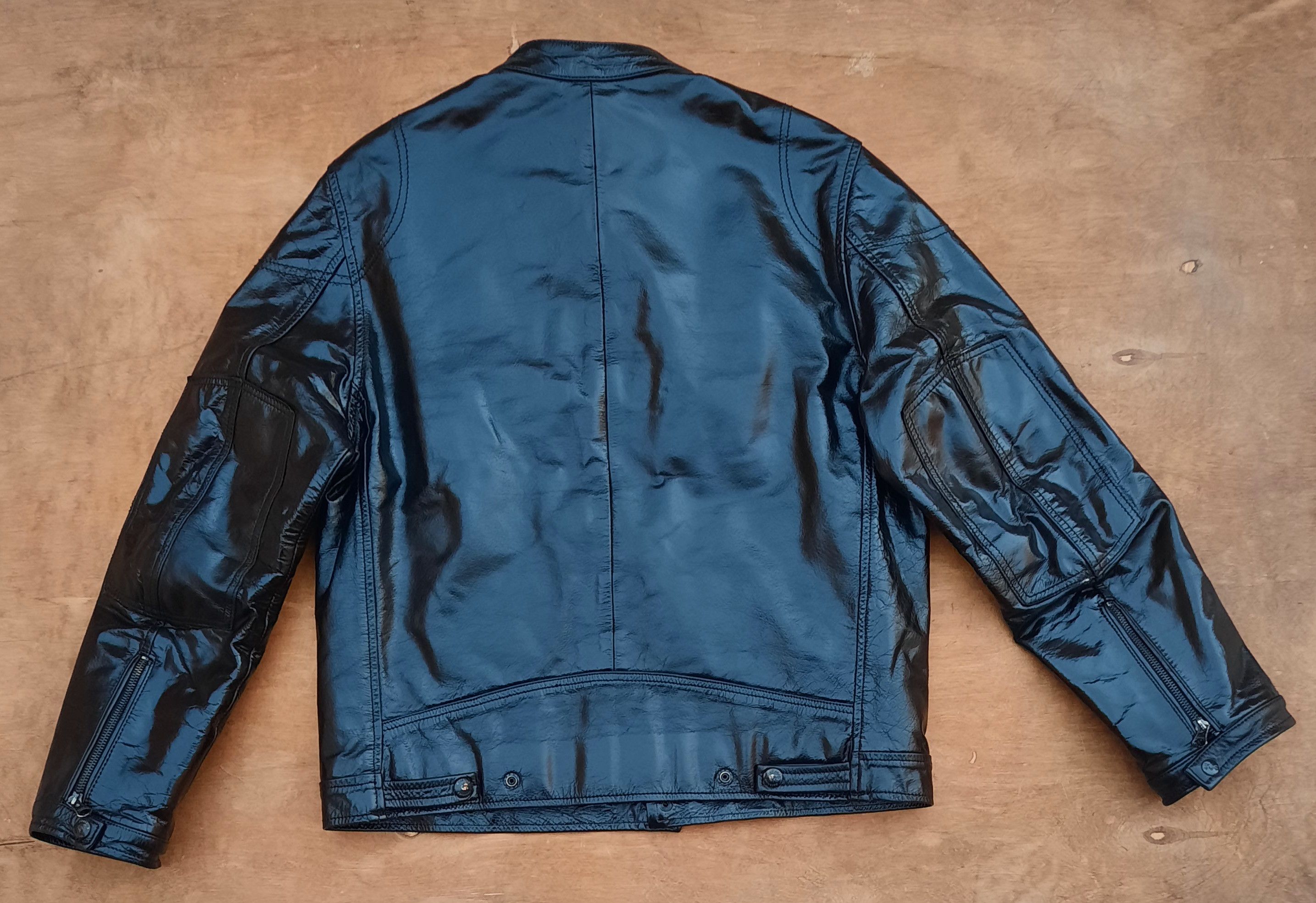 Genuine Leather Redskins Leather Jacket Padded Biker style Black Size US L / EU 52-54 / 3 - 6 Thumbnail