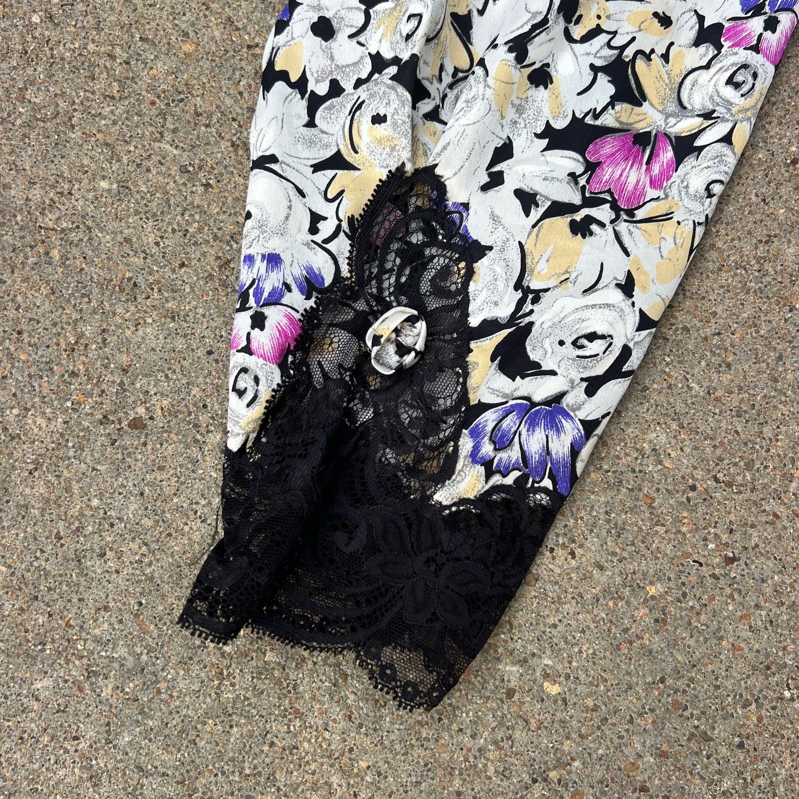 VTG Christian Dior Saks Fifth Avenue floral long robe MEDIUM