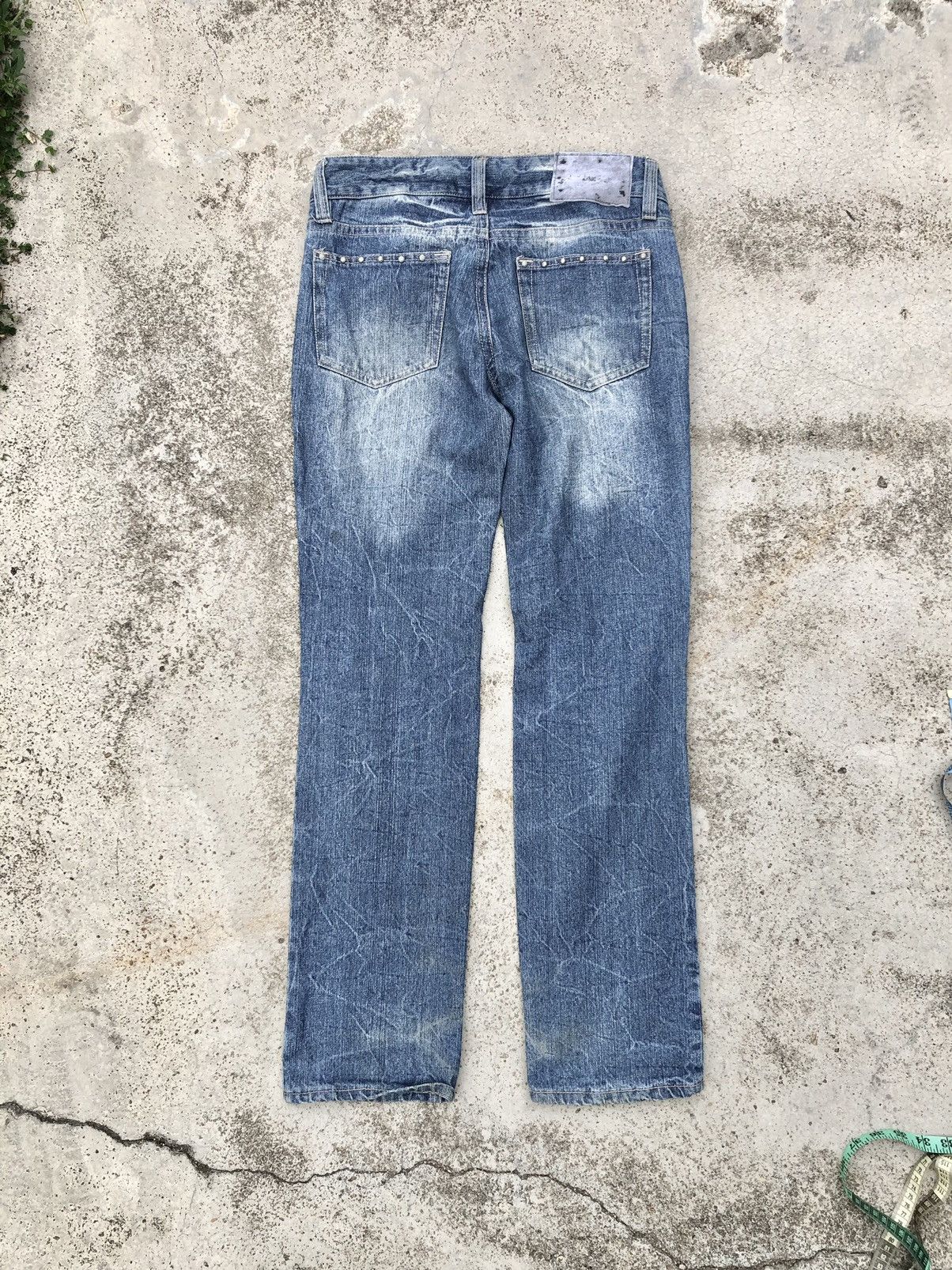 Japanese Brand × Seditionaries STUDDED DISTRESSED DENIM BY VINTAGE STANDARD JEANS Size 31" - 9 Thumbnail