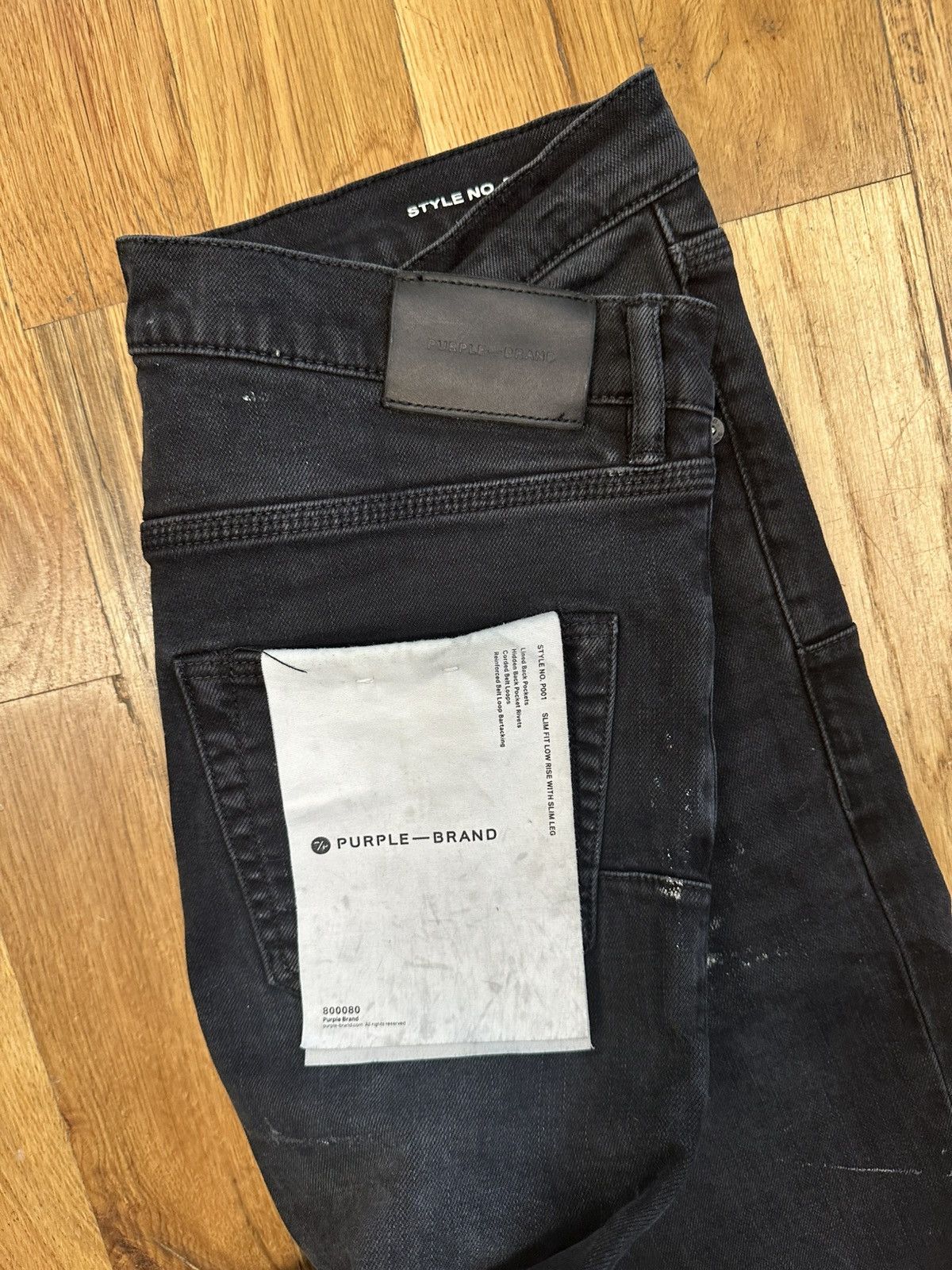 Purple Brand Purple Brand White Paint Black Denim Jeans Size 32 Size US 32 / EU 48 - 4 Thumbnail