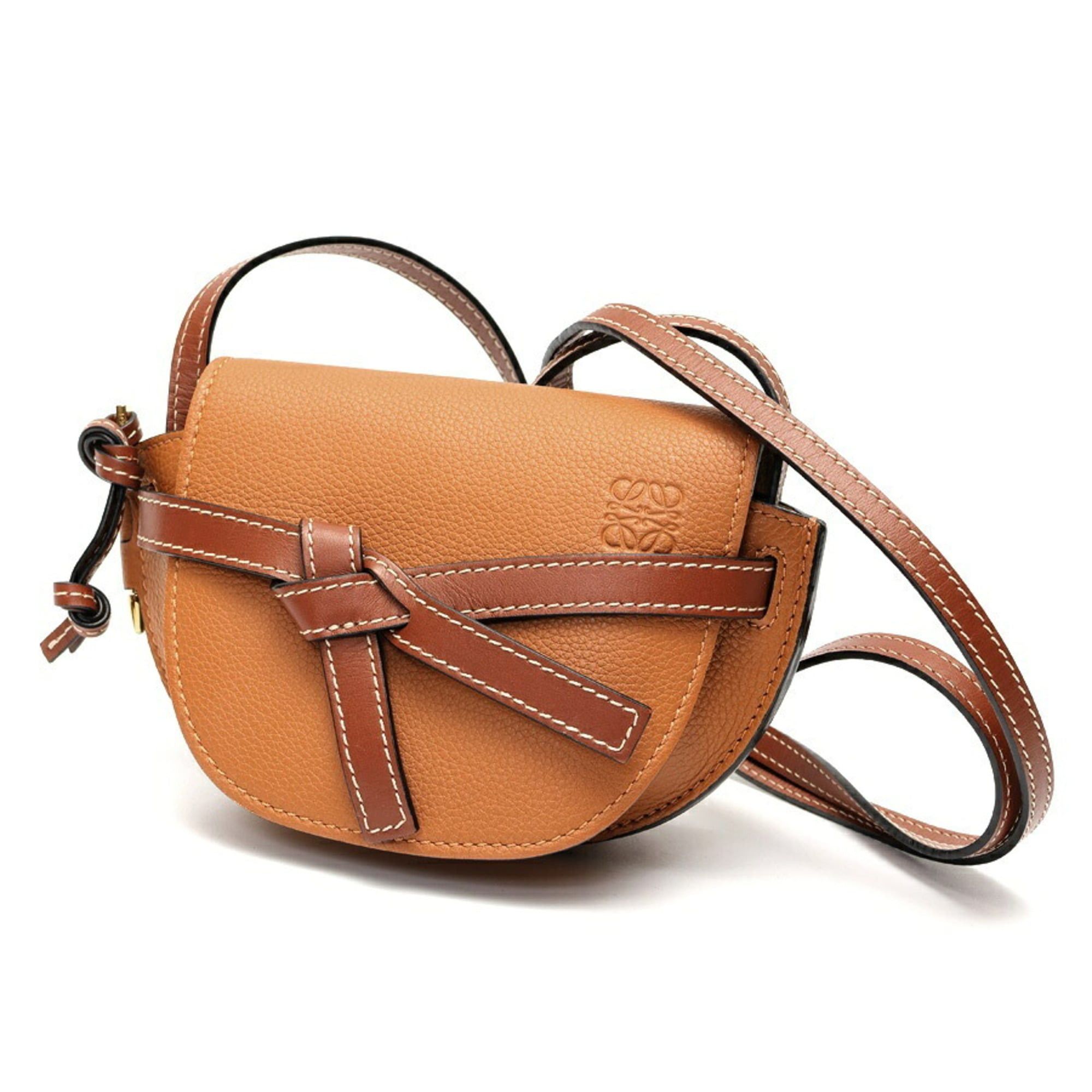 Loewe LOEWE Gate Bag Mini Shoulder in Brown Leather Size ONE SIZE - 1 Thumbnail