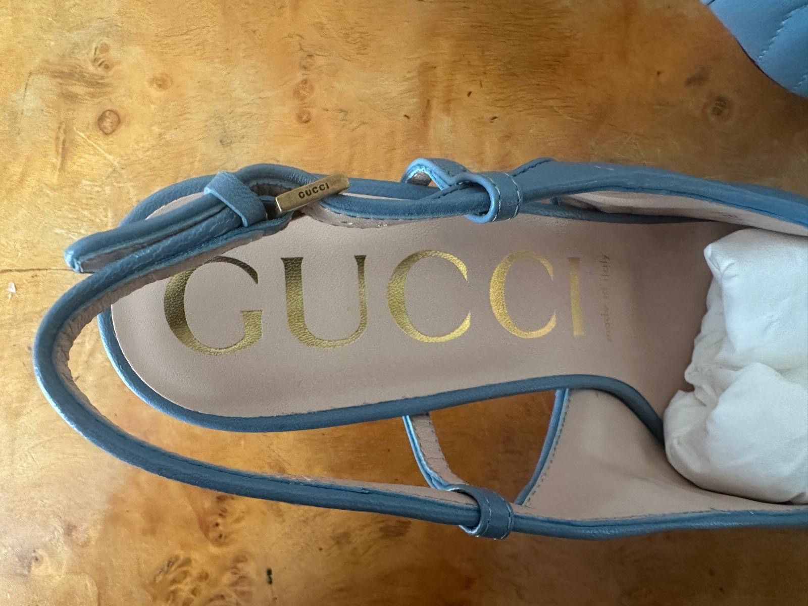 Gucci Gucci matelasse Leather slingback. Full set AW 2022 Size US 7.5 / IT 37.5 - 14 Thumbnail
