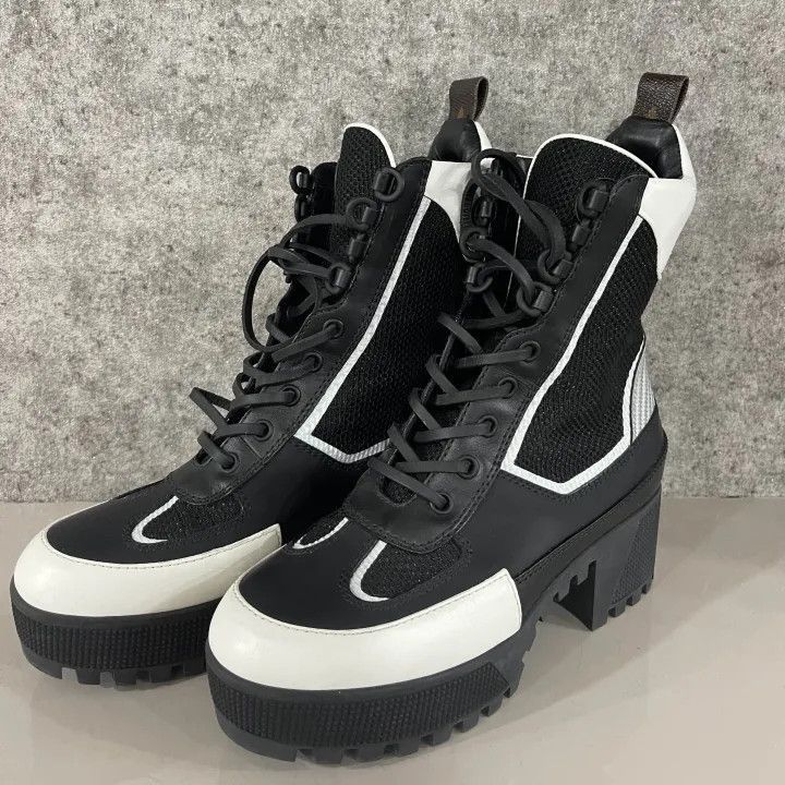 Louis Vuitton Louis Vuitton Chunky Sole Black Ankle Boots -2508 Size US 5.5 / EU 38 - 1 Thumbnail