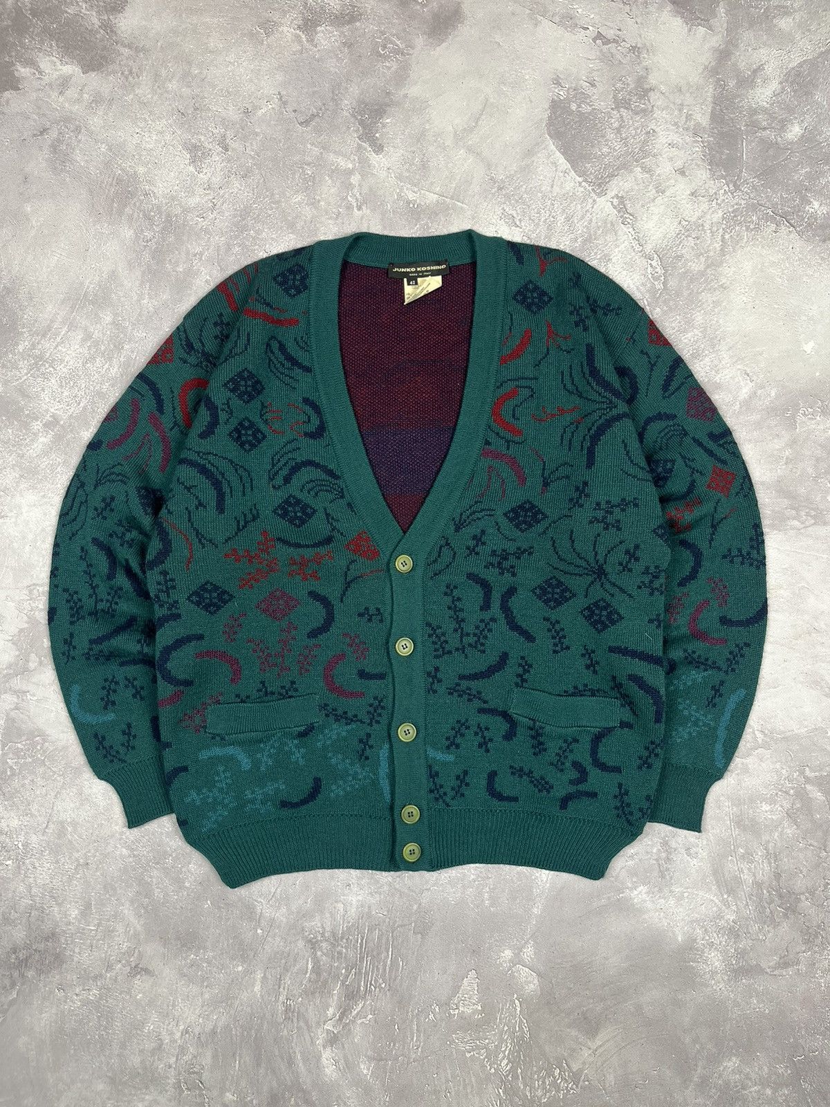 Mr. Junko Mr. Junko Junko Koshino Wool/Cashmere Cardigan Sweater Green Size US L / EU 52-54 / 3 - 1 Thumbnail