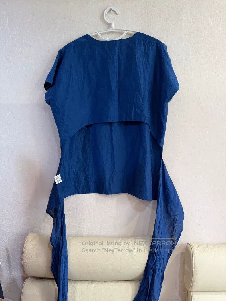 Hermes Hermes Blue Tie Front V-Neck Top Size XS / US 0-2 / IT 36-38 - 2 Thumbnail