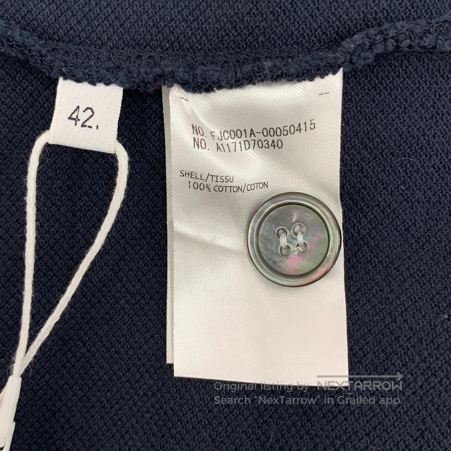 Thom Browne Thom Browne Dark blue cotton round neck long sleeve single Size M / US 6-8 / IT 42-44 - 6 Thumbnail