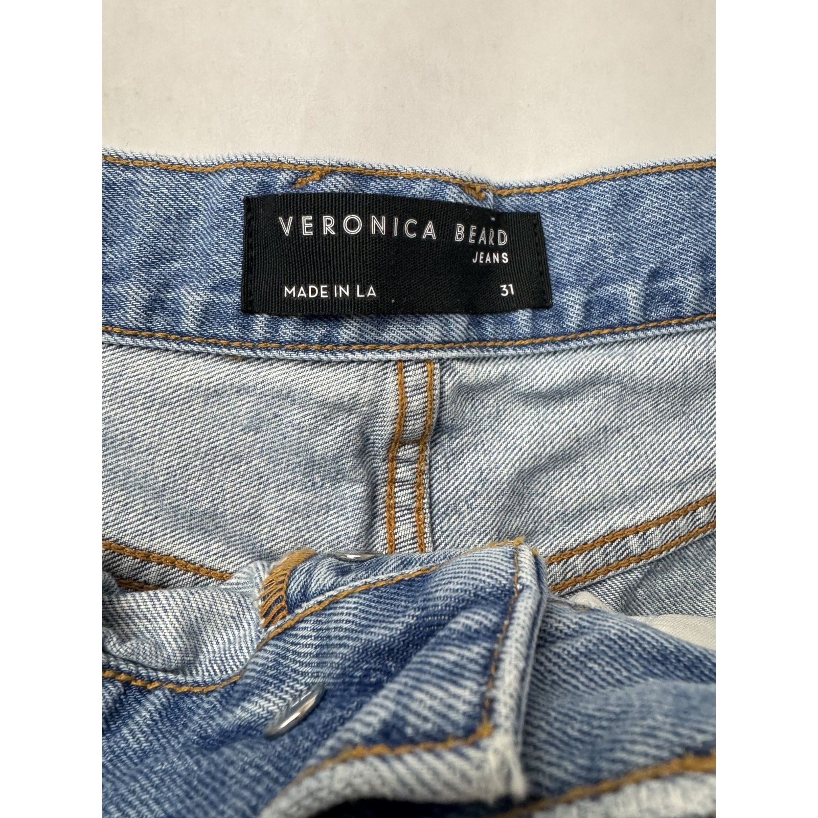 Veronica Beard Veronica Beard Blake Crop Classic Straight High Rise Jean 31 Size 31" - 3 Thumbnail