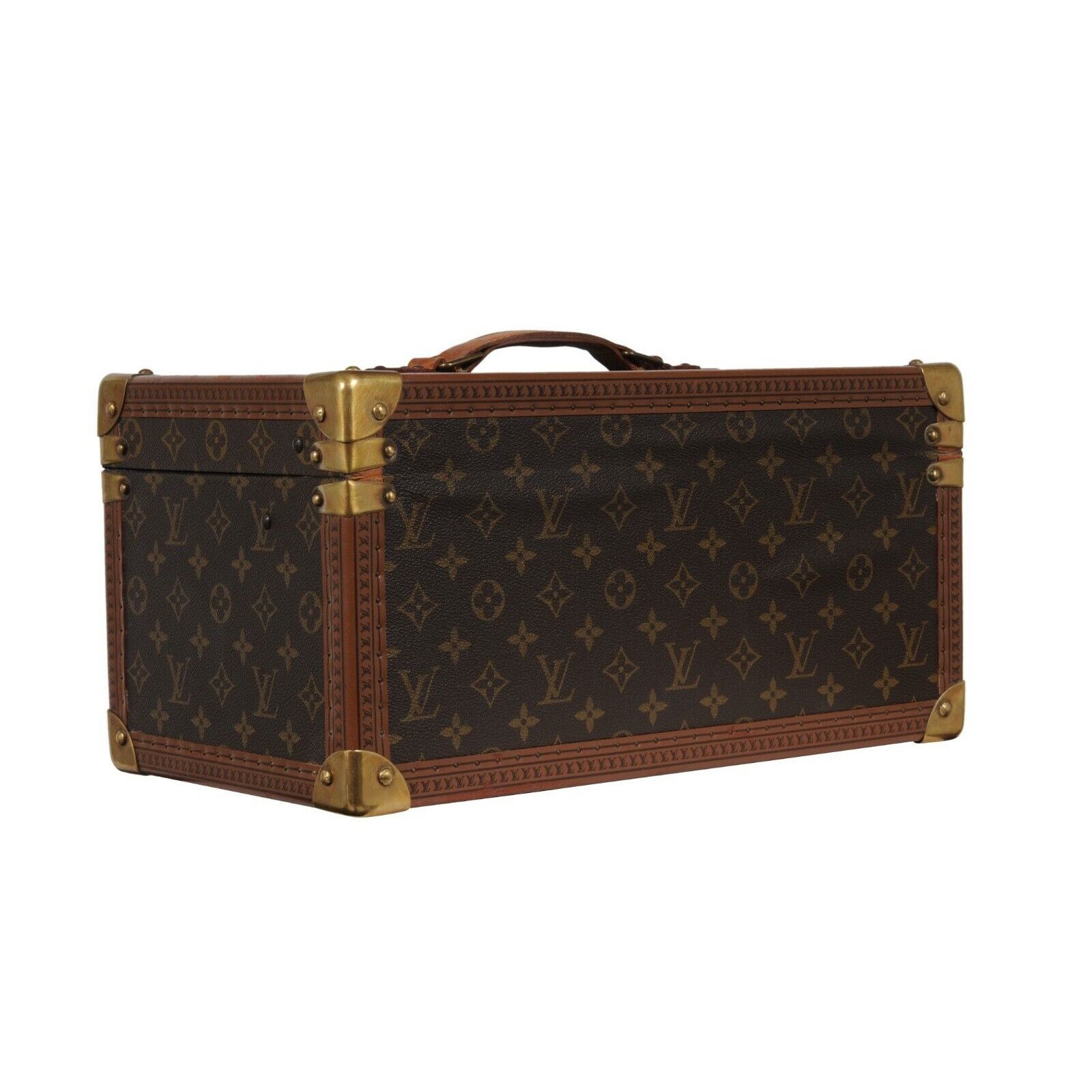 Louis Vuitton Boite Vanity Trunk Train Case Lv Logo Brown - 02483 Size ONE SIZE - 7 Thumbnail