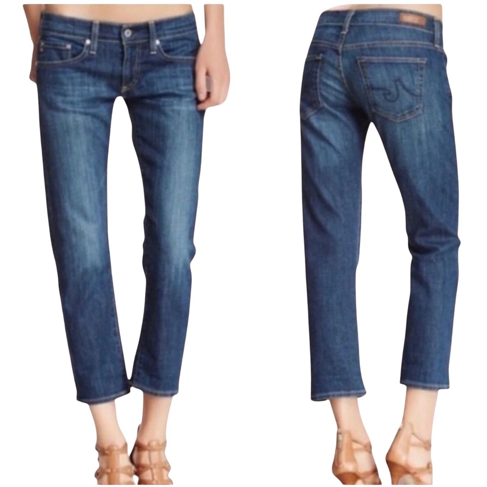 AG Adriano Goldschmied Ag Adriano Goldschmied The Tomboy Crop Jeans Straight Leg 27 Size 27" / US 4 / IT 40 - 3 Thumbnail