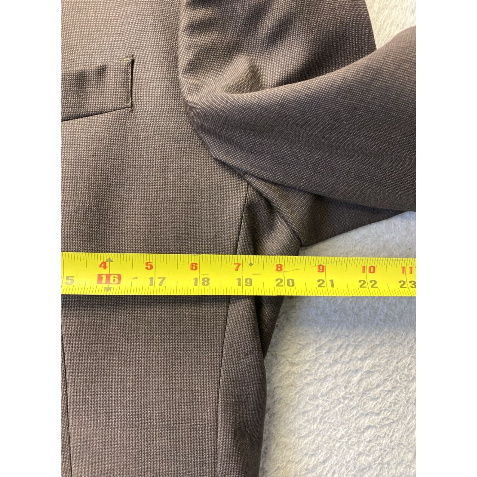 Jos. A. Bank VINTAGE Jos. A. Bank Men's Wool Blazer 40R Brown Single-Breasted Two-Button Sport Coat Jacket Size 40R - 4 Thumbnail