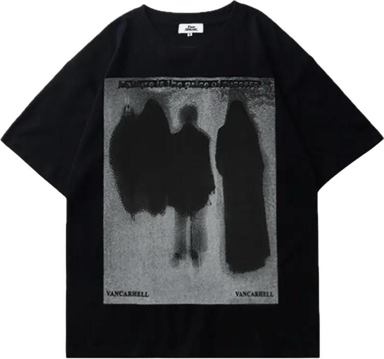 Japanese Brand Dark Style Shadow Printed T-Shirt Size US XXL / EU 58 / 5 - 1 Thumbnail