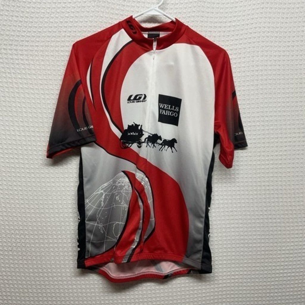 Other Louis Garneau Wells Fargo 1/2 Zip Cycling Jersey Shirt Men L Size US L / EU 52-54 / 3 - 7 Thumbnail