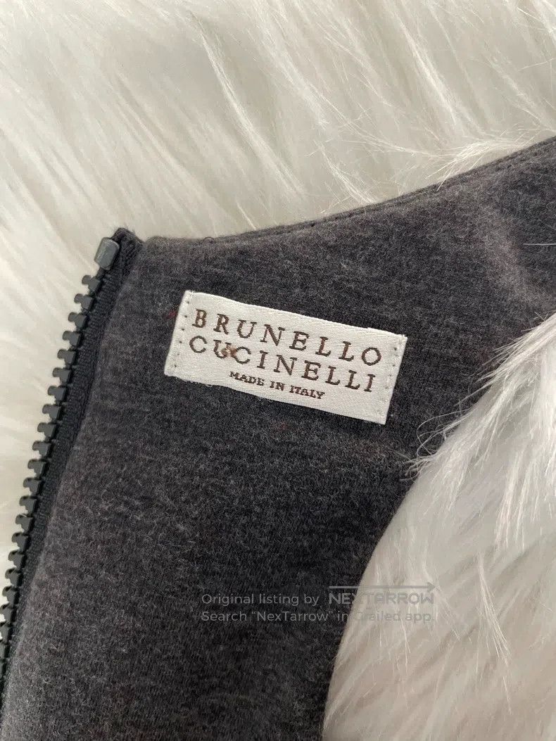 Brunello Cucinelli Brunello Cucinelli Silver studded cotton vest Size XS / US 0-2 / IT 36-38 - 4 Thumbnail