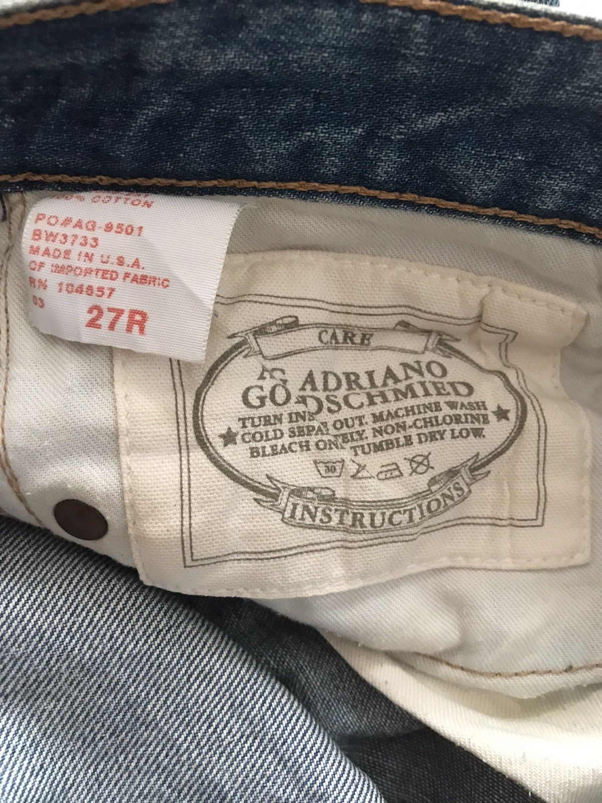 AG Adriano Goldschmied AG ADRIANO GOLDSCHMIES MUD MAX DISTRESSED JEANS Size US 29 - 6 Thumbnail