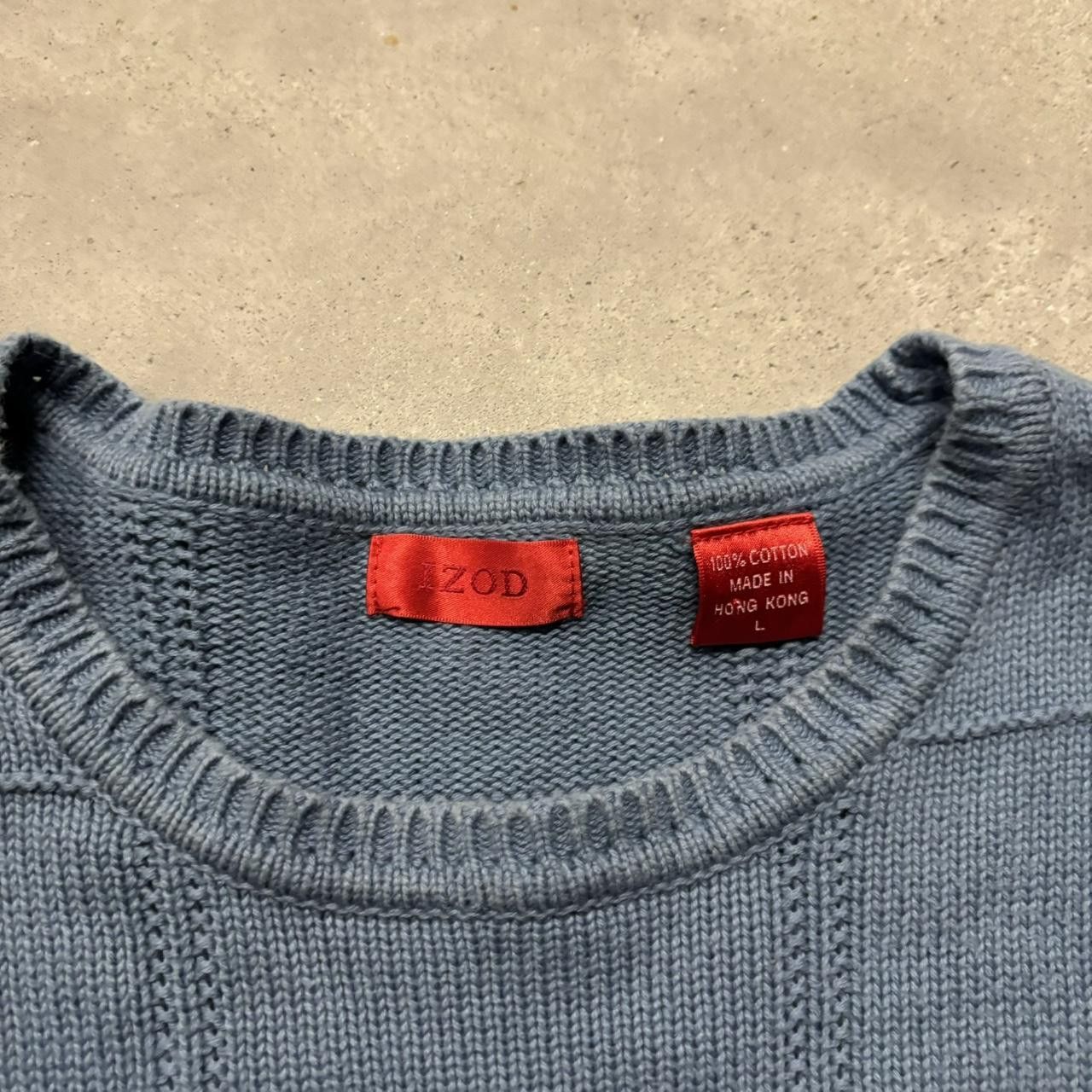 Japanese Brand × Vintage Crazy Vintage Y2K/2000s Blue Essential Knitted Sweater! Size US L / EU 52-54 / 3 - 4 Thumbnail
