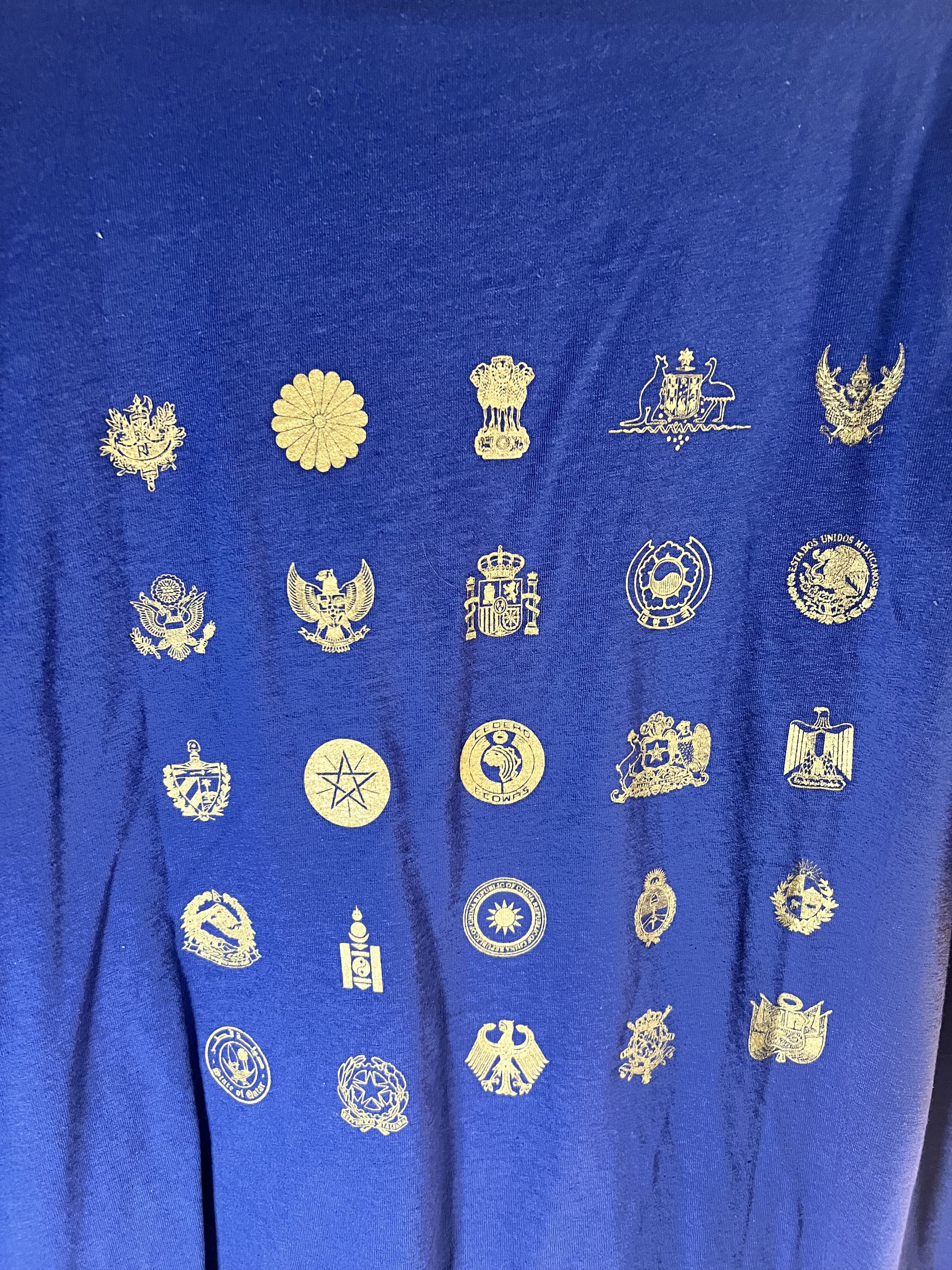 John Elliott John Elliott Men's US XL Global Entry University Tee Navy Size US XL / EU 56 / 4 - 8 Thumbnail