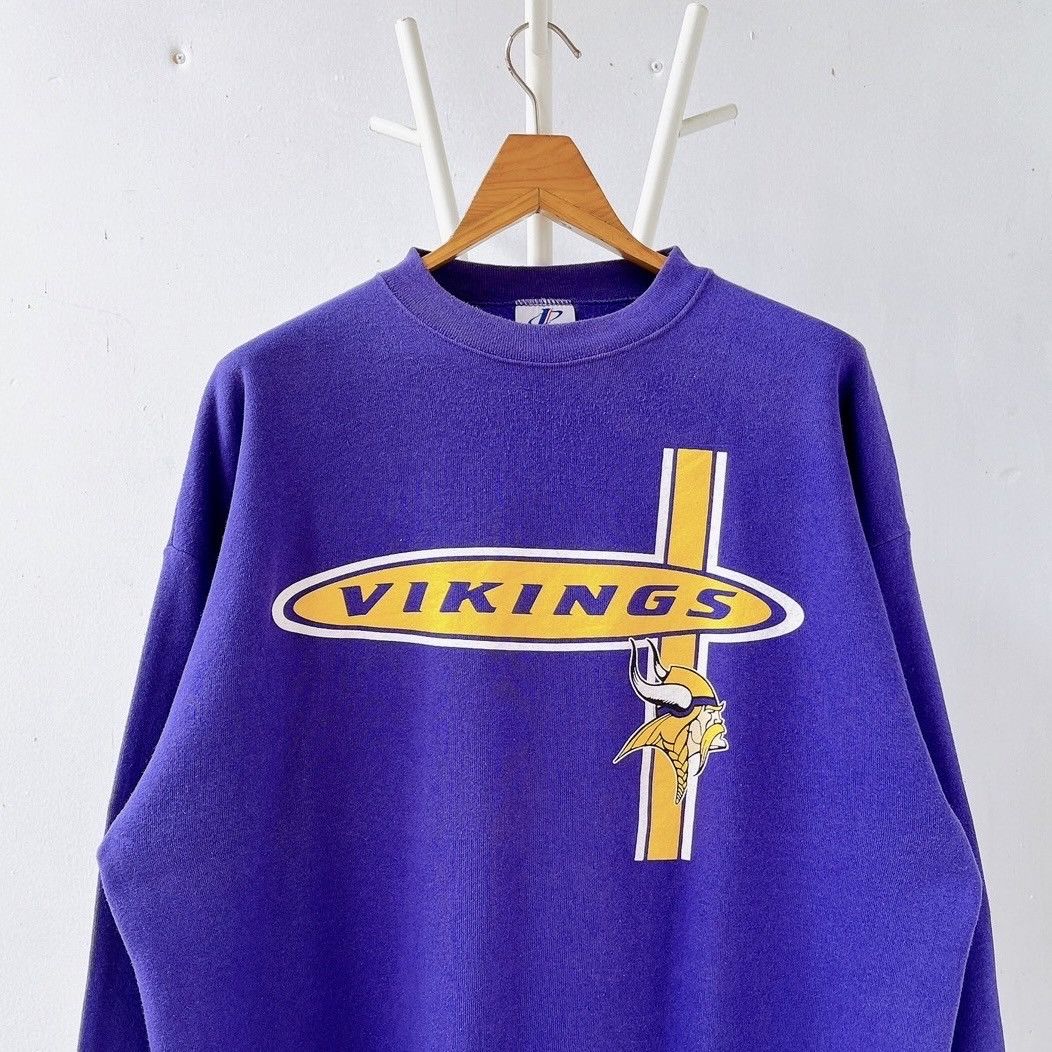 Vintage 90s Minnesota Vikings NFL sweatshirt/ XL Size US XL / EU 56 / 4 - 3 Thumbnail