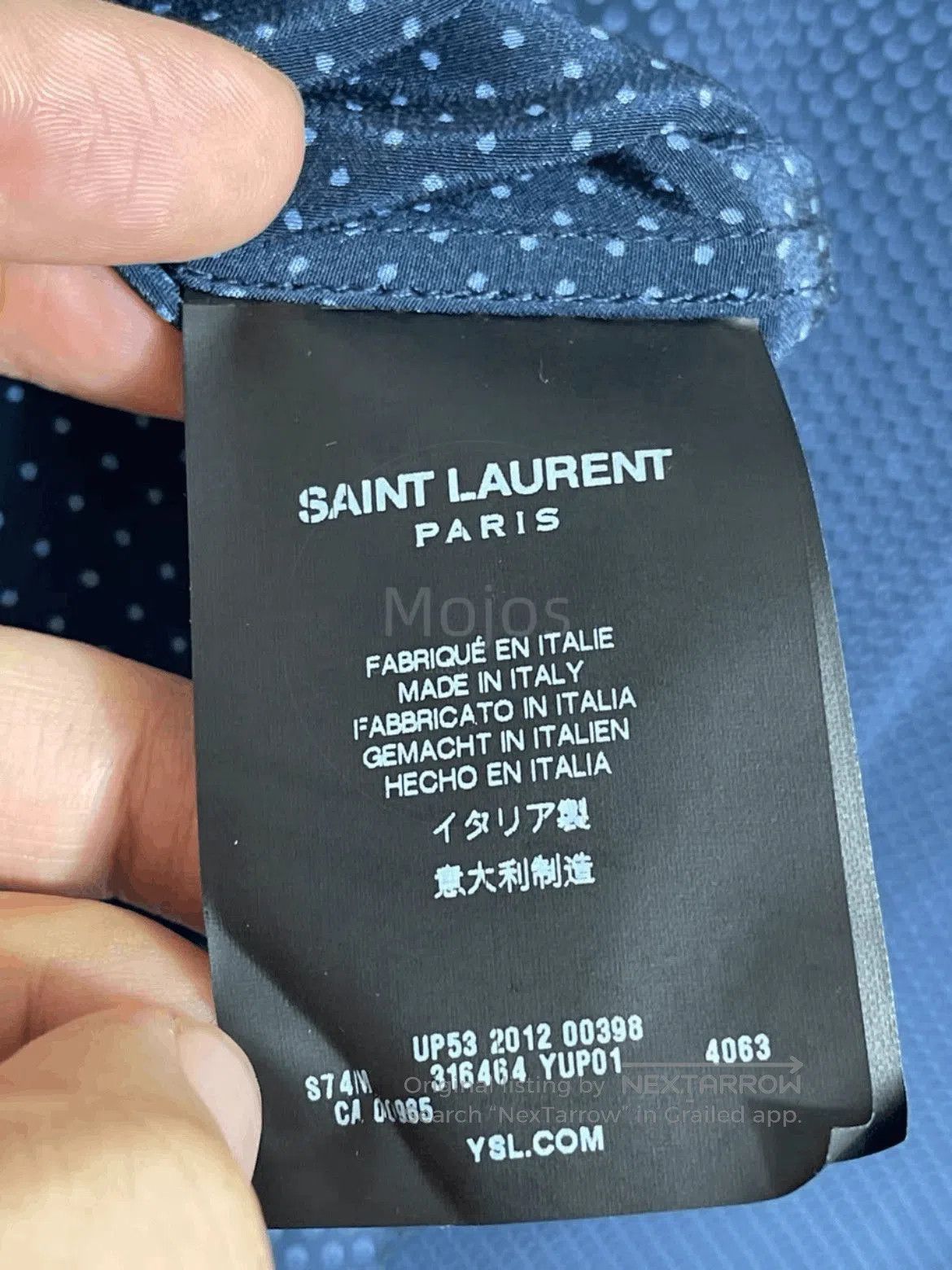 Saint Laurent Paris Sz 42 Saint Laurent Paris Dots Pattern Shirts. Size US XL / EU 56 / 4 - 7 Thumbnail