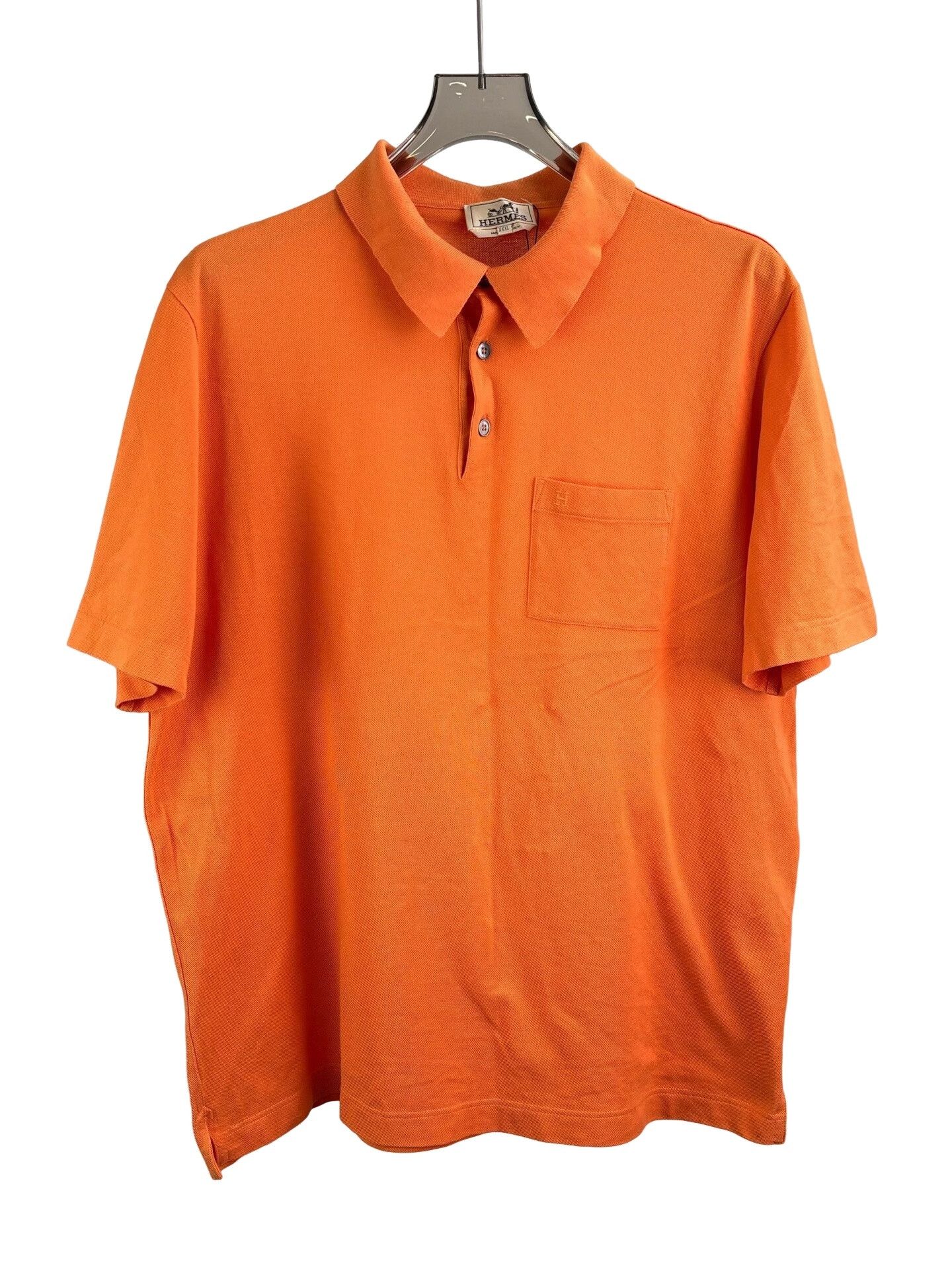 Hermes Hermes Orange Embroidered Logo Polo XXXL Size US XXL / EU 58 / 5 - 1 Thumbnail