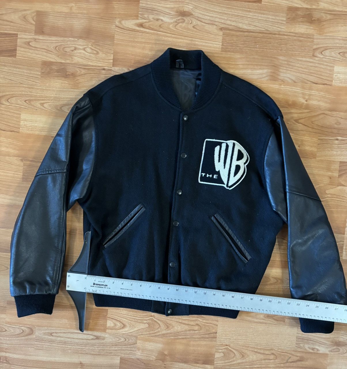 Vintage Vintage y2k WB frog letterman leather jacket Size m Size US M / EU 48-50 / 2 - 2 Thumbnail