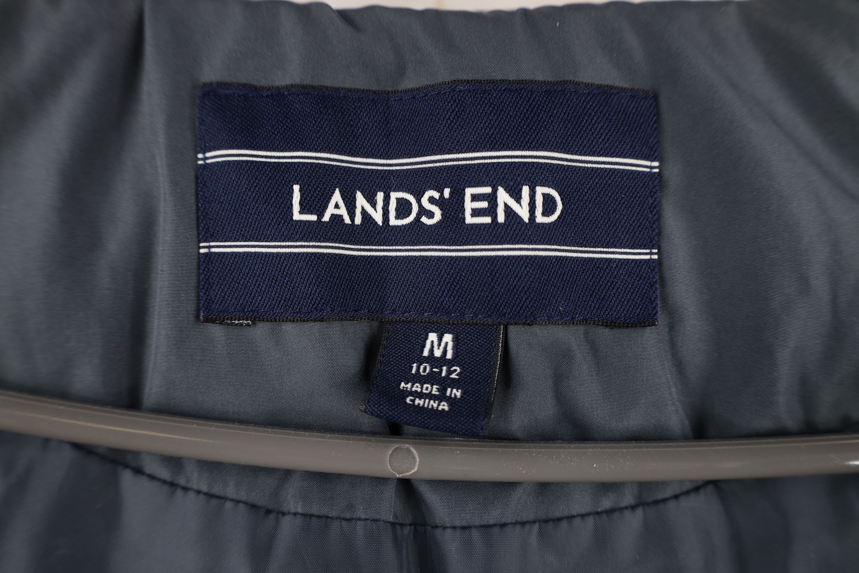 Lands' End × Vintage Lands End Full Length Hooded Duck Down Puffer Jacket Gray Size M / US 6-8 / IT 42-44 - 10 Thumbnail