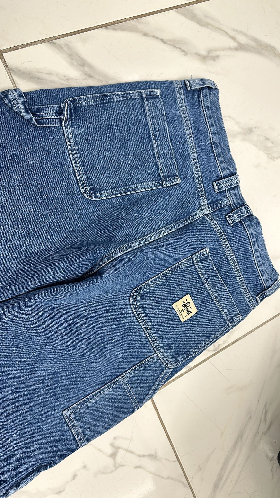 Stussy × Vintage Stüssy Double Knee Work Pant Blue Size 32 Size US 32 / EU 48 - 2 Thumbnail