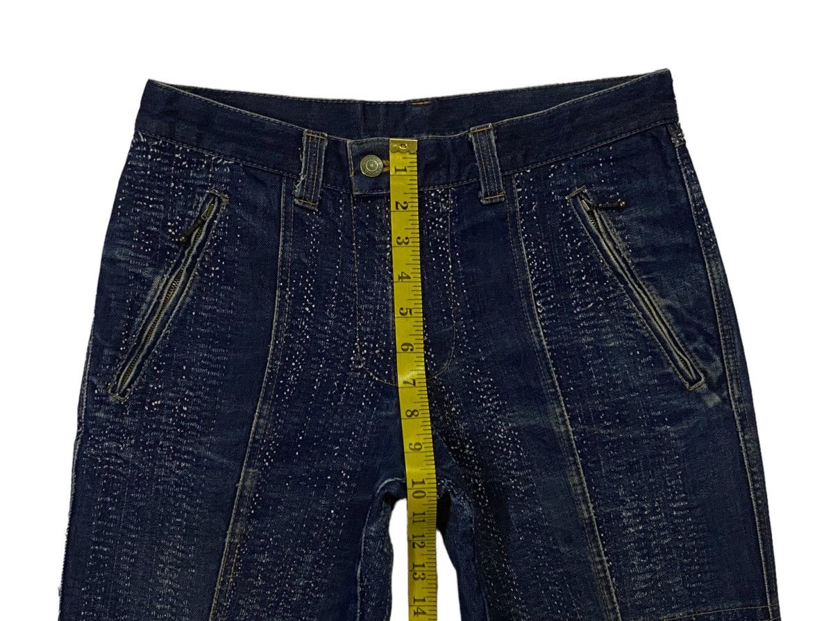 Tornado Mart Tornado Mart Flare Textile Boro Line Style Denim Pants Size US 30 / EU 46 - 5 Thumbnail