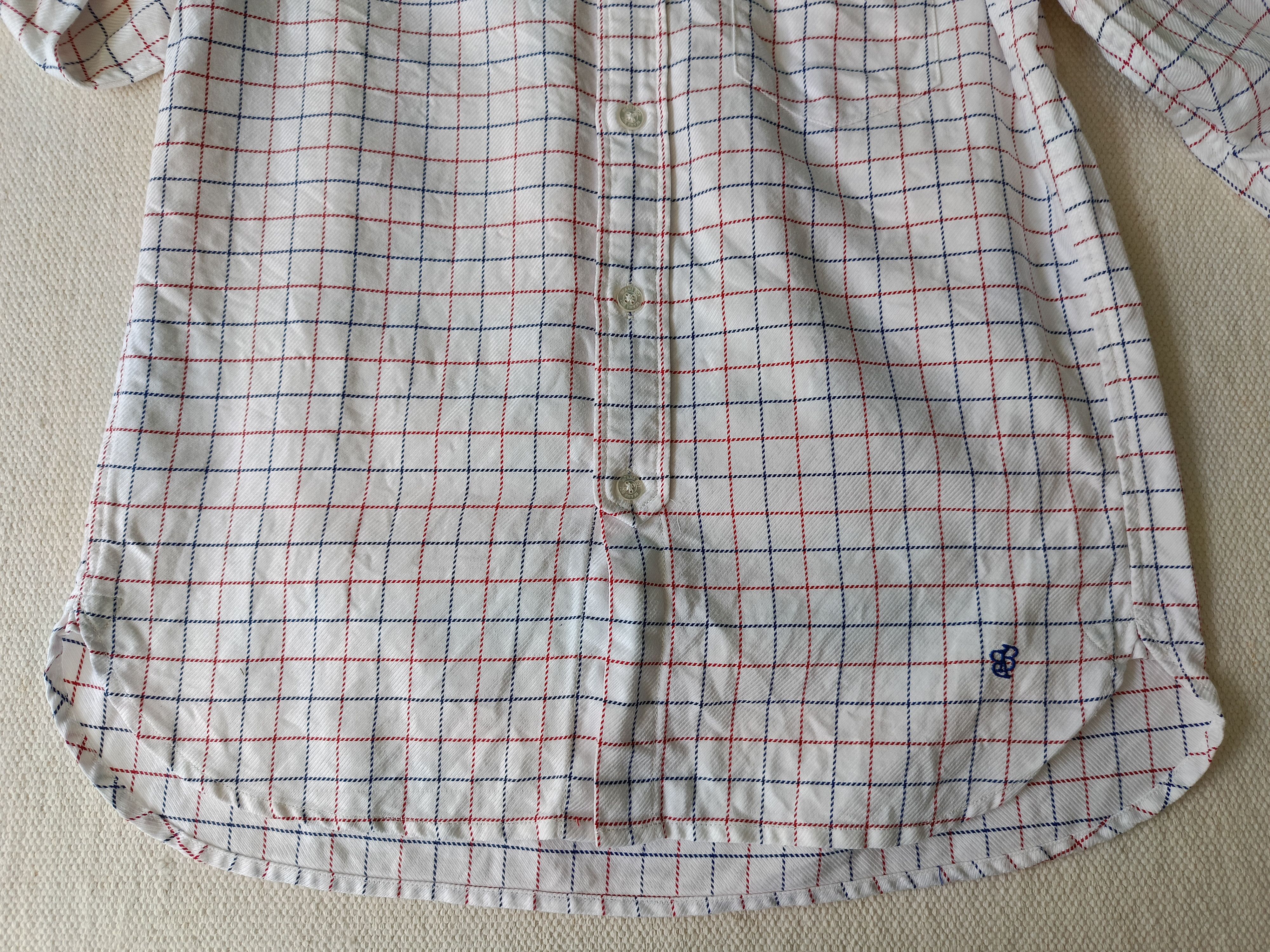 Beams Plus × Japanese Brand BEAMS BOY white square check striped button down shirt S M Size M / US 6-8 / IT 42-44 - 12 Thumbnail