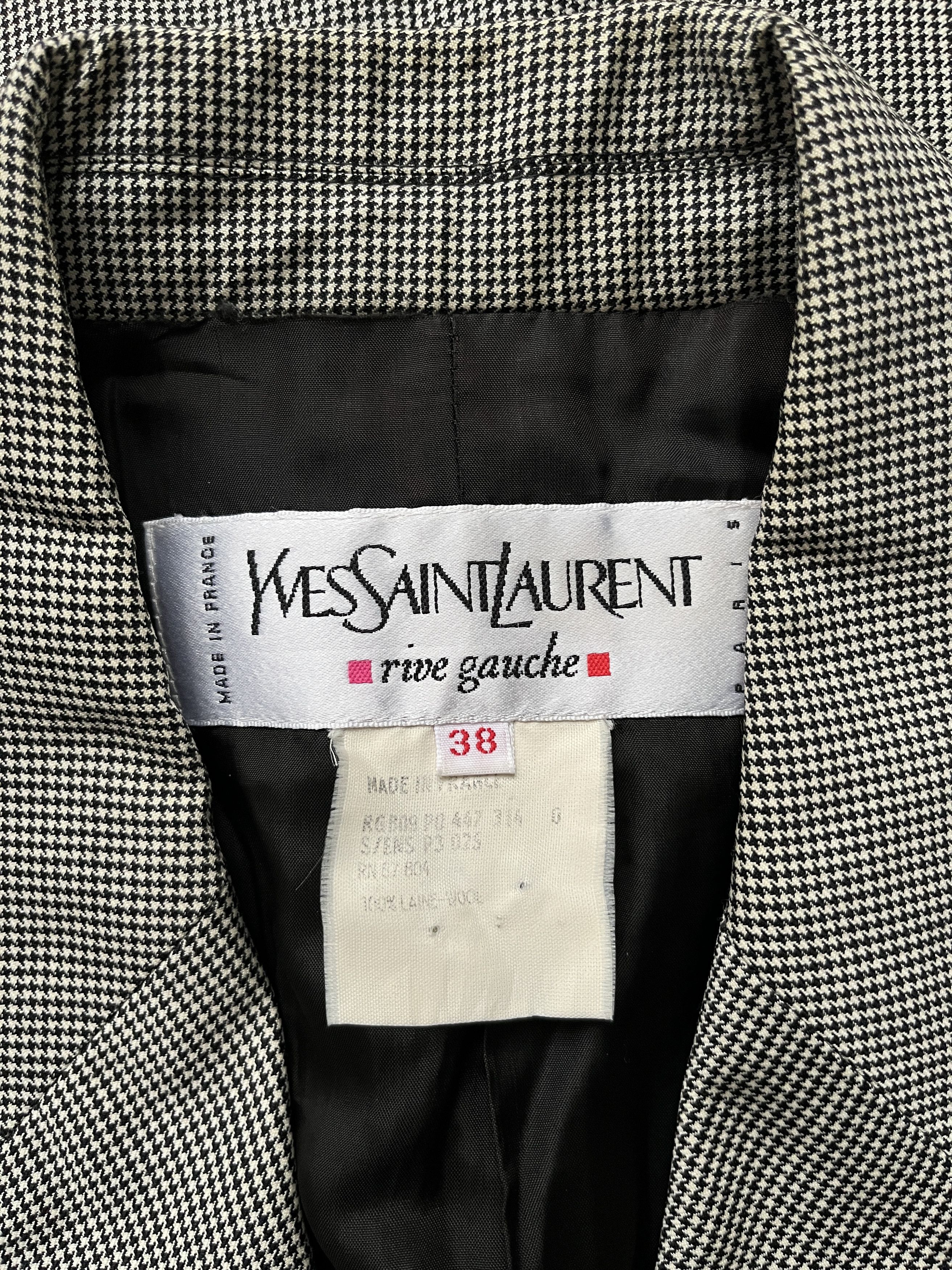 Yves Saint Laurent ⚡️QUICK SALE⚡️YSL Rive Gauche Black/White Blazer Jacket Size M / US 6-8 / IT 42-44 - 3 Thumbnail