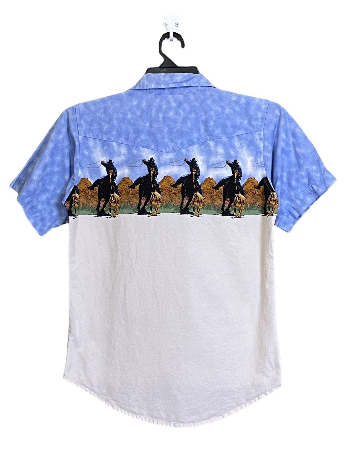 Wrangler RARE🔥VINTAGE WRANGLER COWBOYS WESTERN BUTTON UPS SHIRT Size US XS / EU 42 / 0 - 2 Thumbnail
