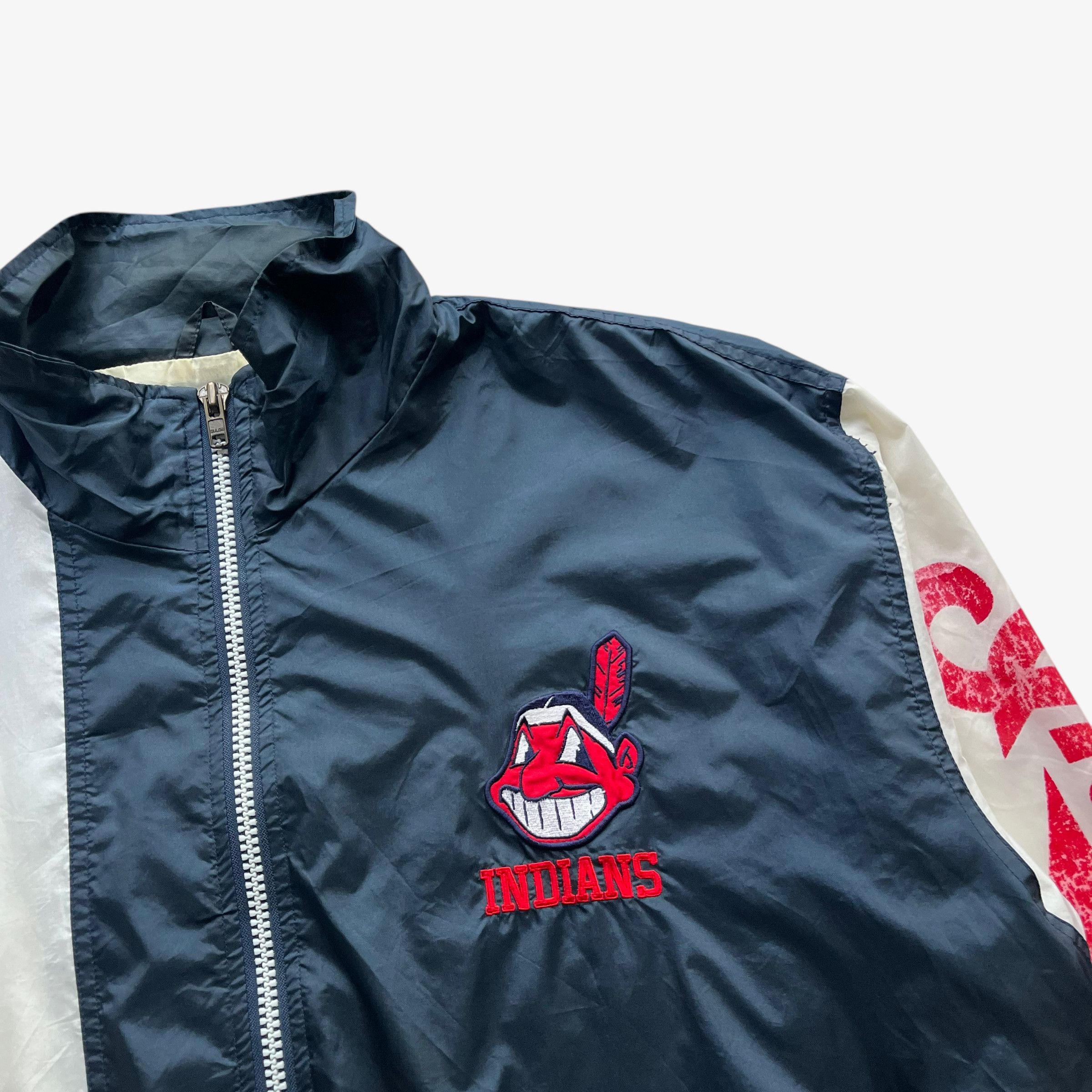 MLB Vintage 90s Fan Gear MLB Cleveland Indians Jacket Size US XL / EU 56 / 4 - 3 Thumbnail