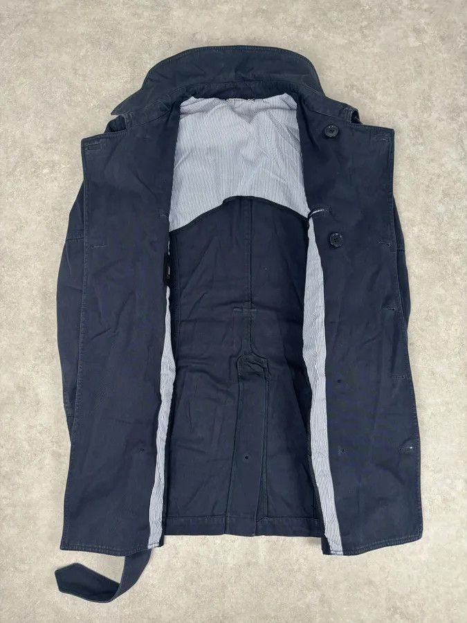 Dolce & Gabbana 2000s Dolce & Gabbana Navy Double-Breasted Cargo Trench Jacket Size US L / EU 52-54 / 3 - 8 Thumbnail