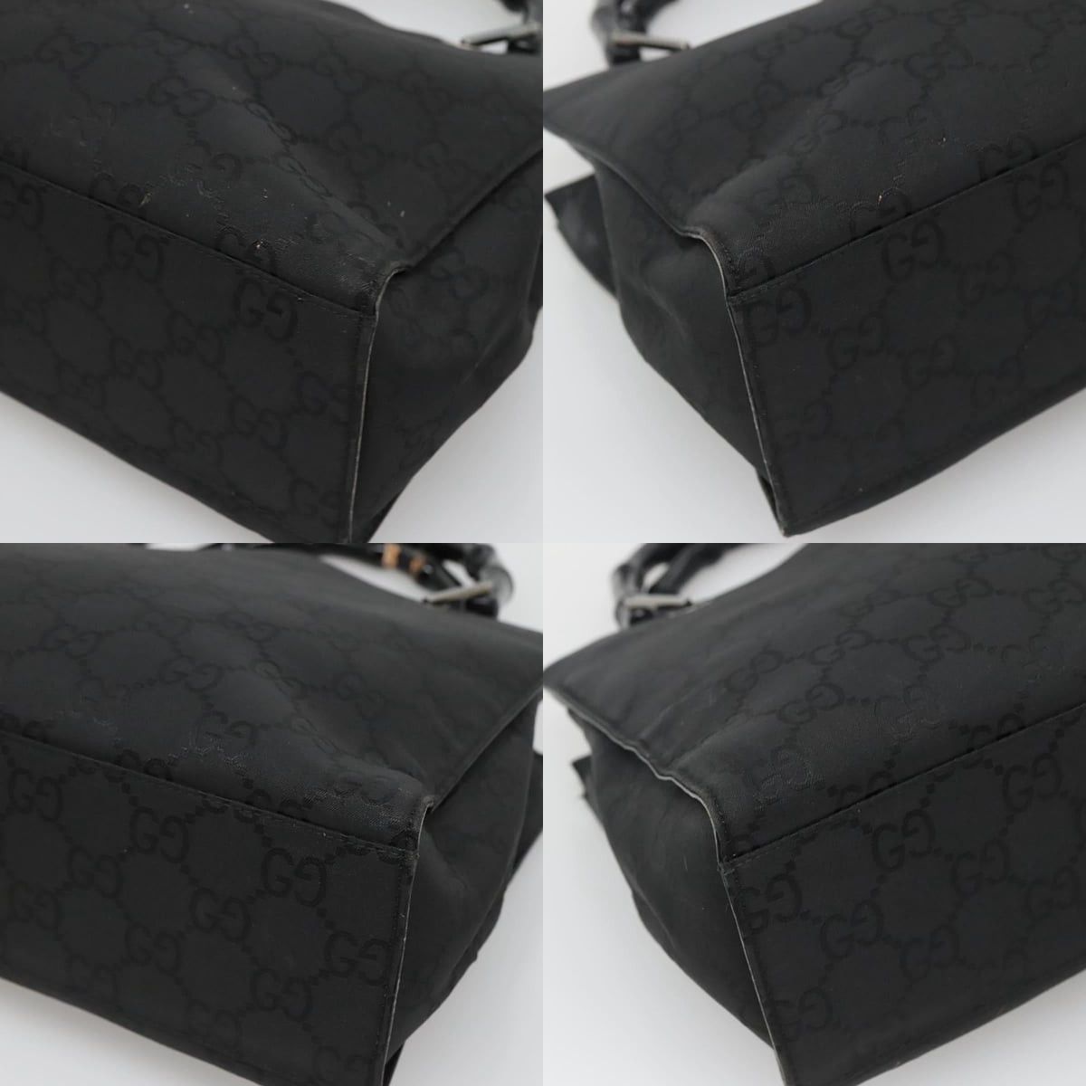 Gucci GUCCI Bamboo GG Canvas Hand Bag Nylon Black 002 002 Size ONE SIZE - 10 Thumbnail
