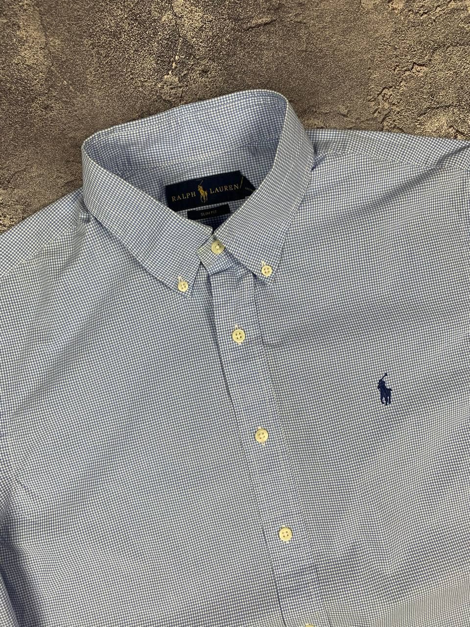 Polo Ralph Lauren Polo Ralph Lauren Men's Shirt Light Blue Gingham Size US L / EU 52-54 / 3 - 6 Thumbnail