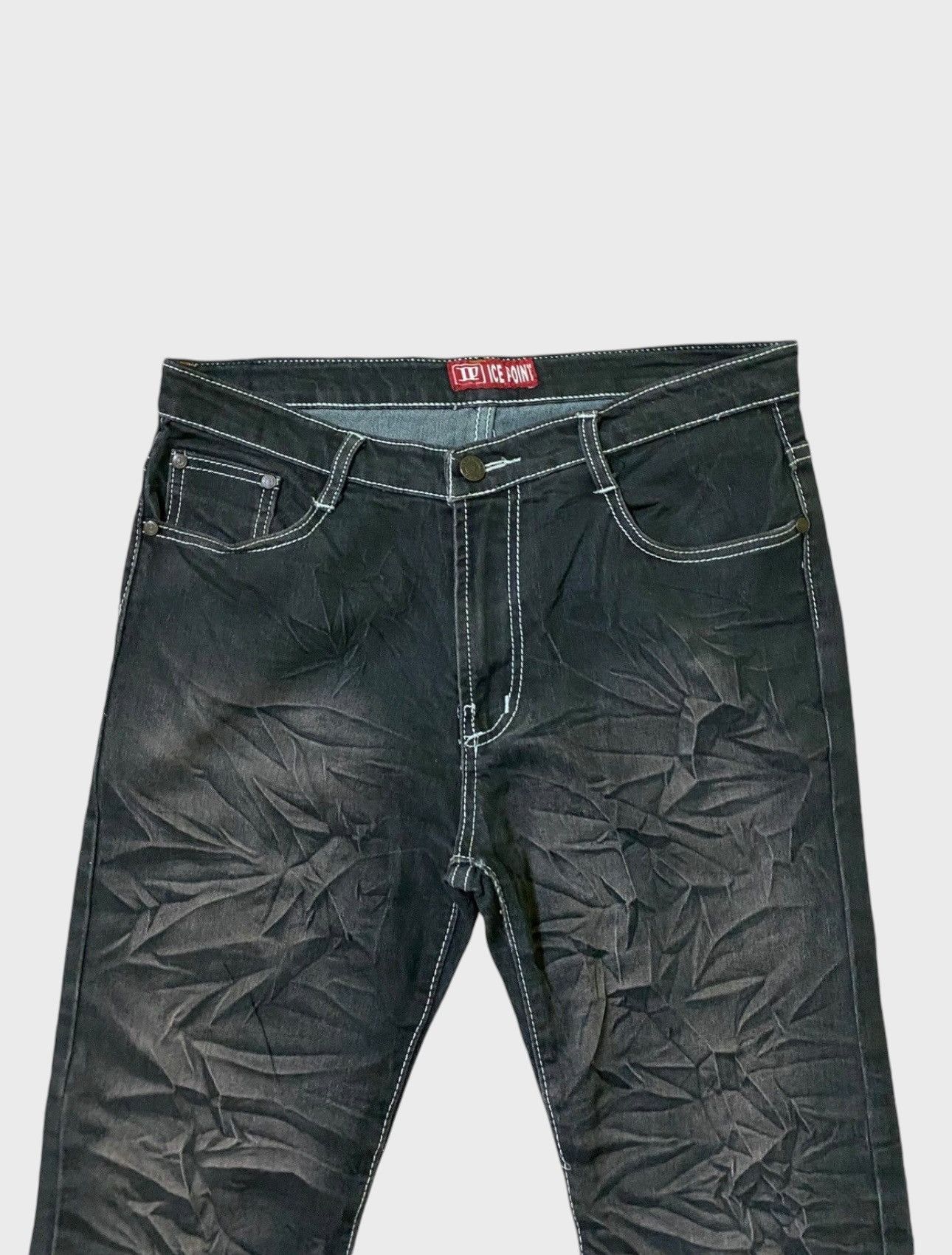 Designer × Japanese Brand × Vintage Rare ICE POINT EMBROIDERED LOGO ACID WASH DESIGN DENIM Size US 30 / EU 46 - 3 Thumbnail