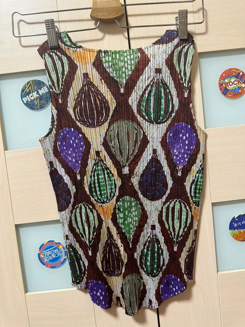 Issey Miyake Issey Miyake size:3 Purple and green color-blocked hot air Size XS / US 0-2 / IT 36-38 - 3 Thumbnail