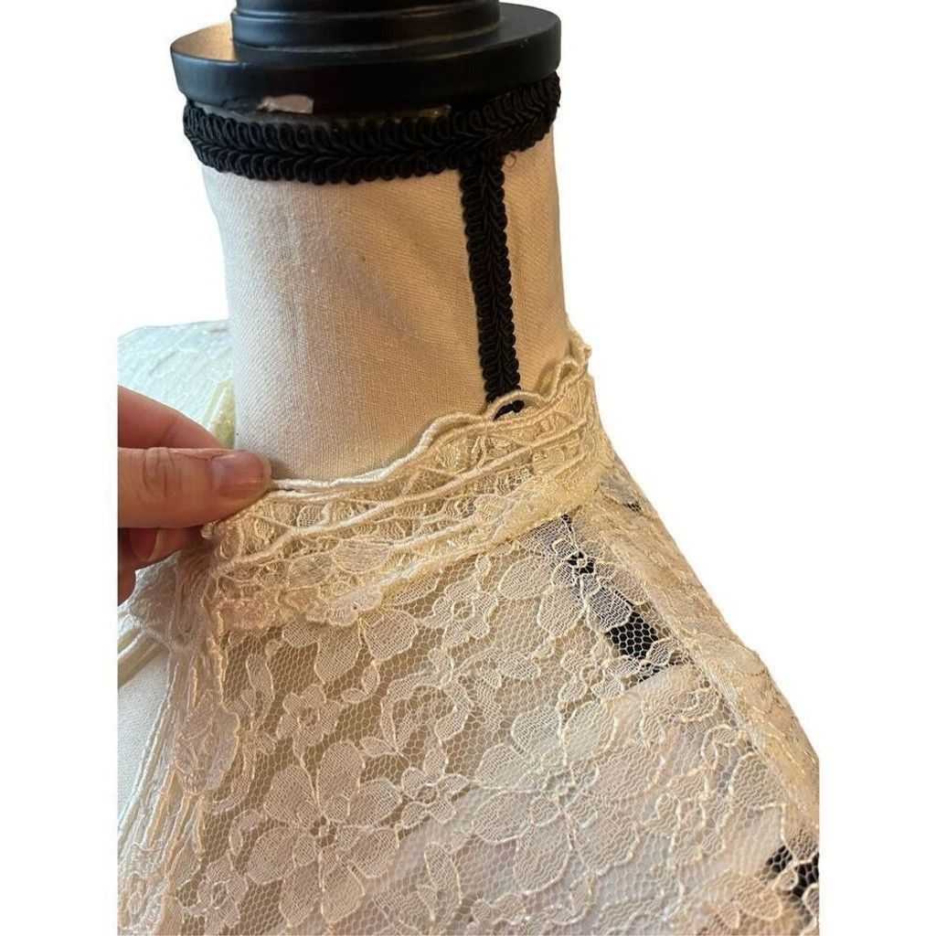 Vintage Vtg 70s/80 Dawn Joy Lace Sweetheart Key Hole Corset Dress M Size L / US 10 / IT 46 - 10 Thumbnail