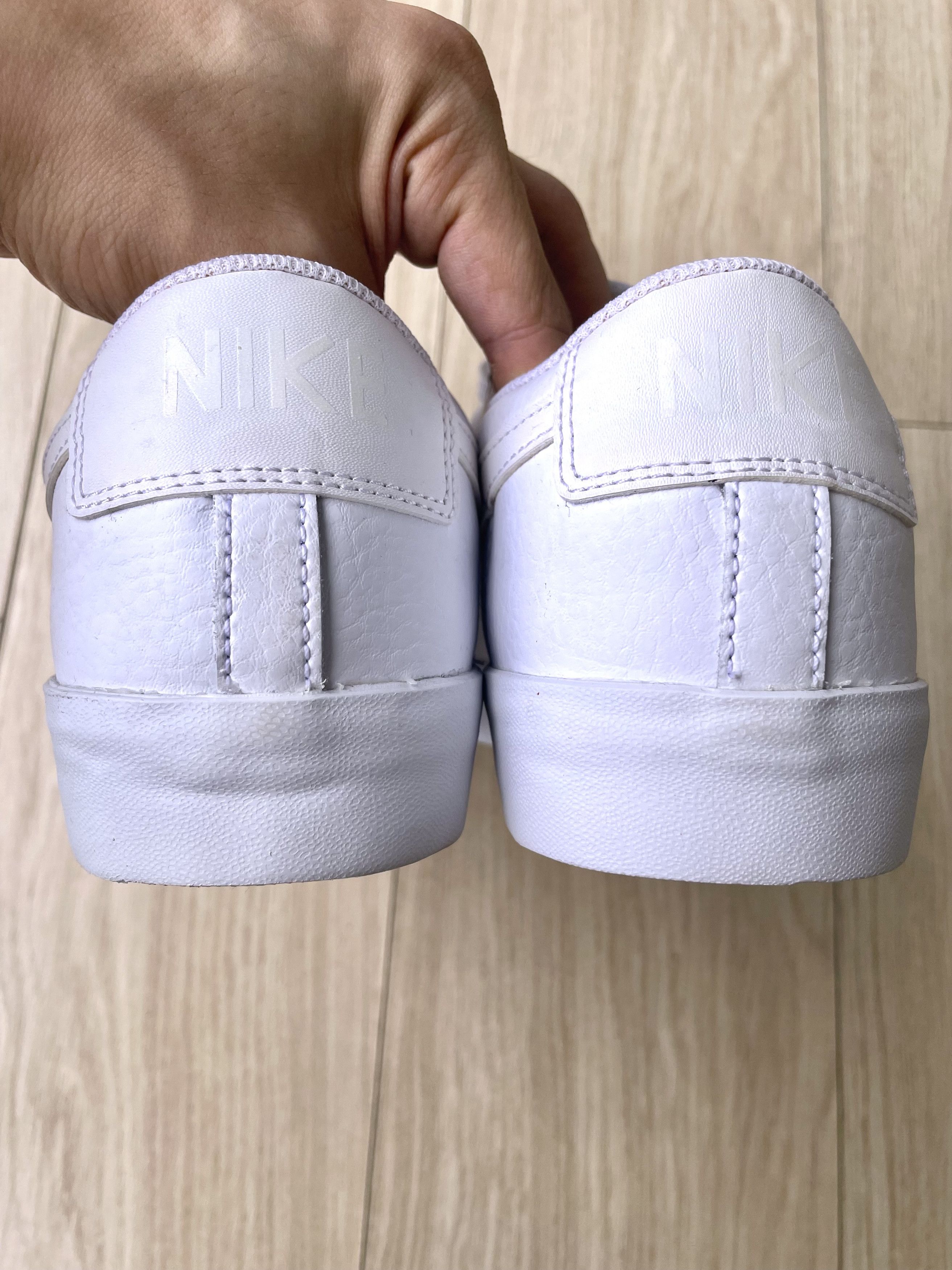 Nike BRAND NEW NIKE BLAZER LOW LE TRIPLE WHITE LEATHER SNEAKERS Size US 12 / EU 45 - 6 Thumbnail