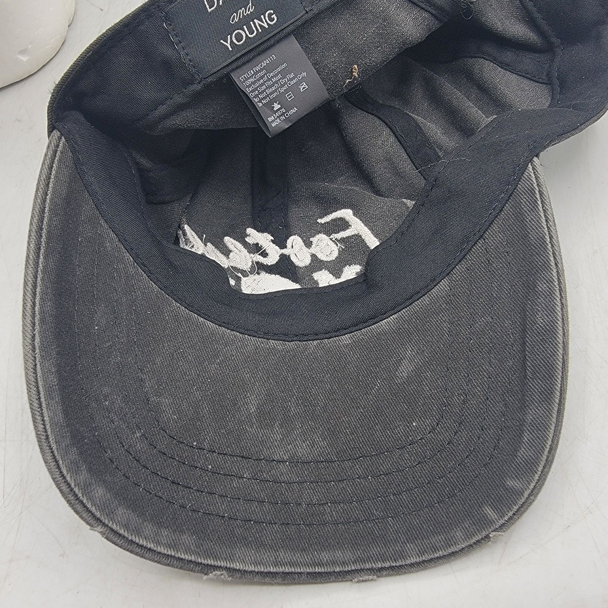 Other Football Mom Distressed Hat Cap David & Young Black Cotton A Size ONE SIZE - 8 Thumbnail