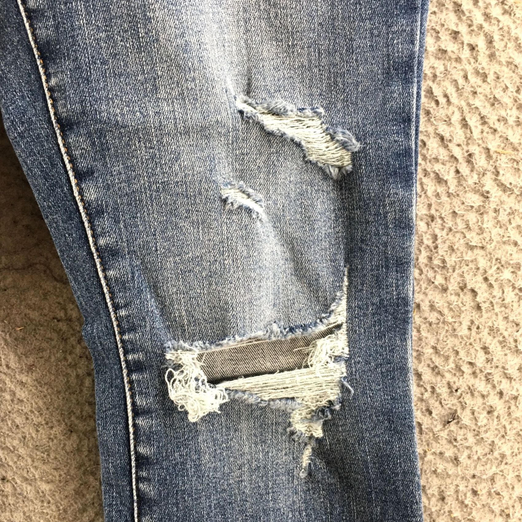 Vintage Universal Thread High Rise Skinny Jeans Womens 2S Blue Denim Distressed Zip NEW Size 26" / US 2 / IT 38 - 7 Thumbnail