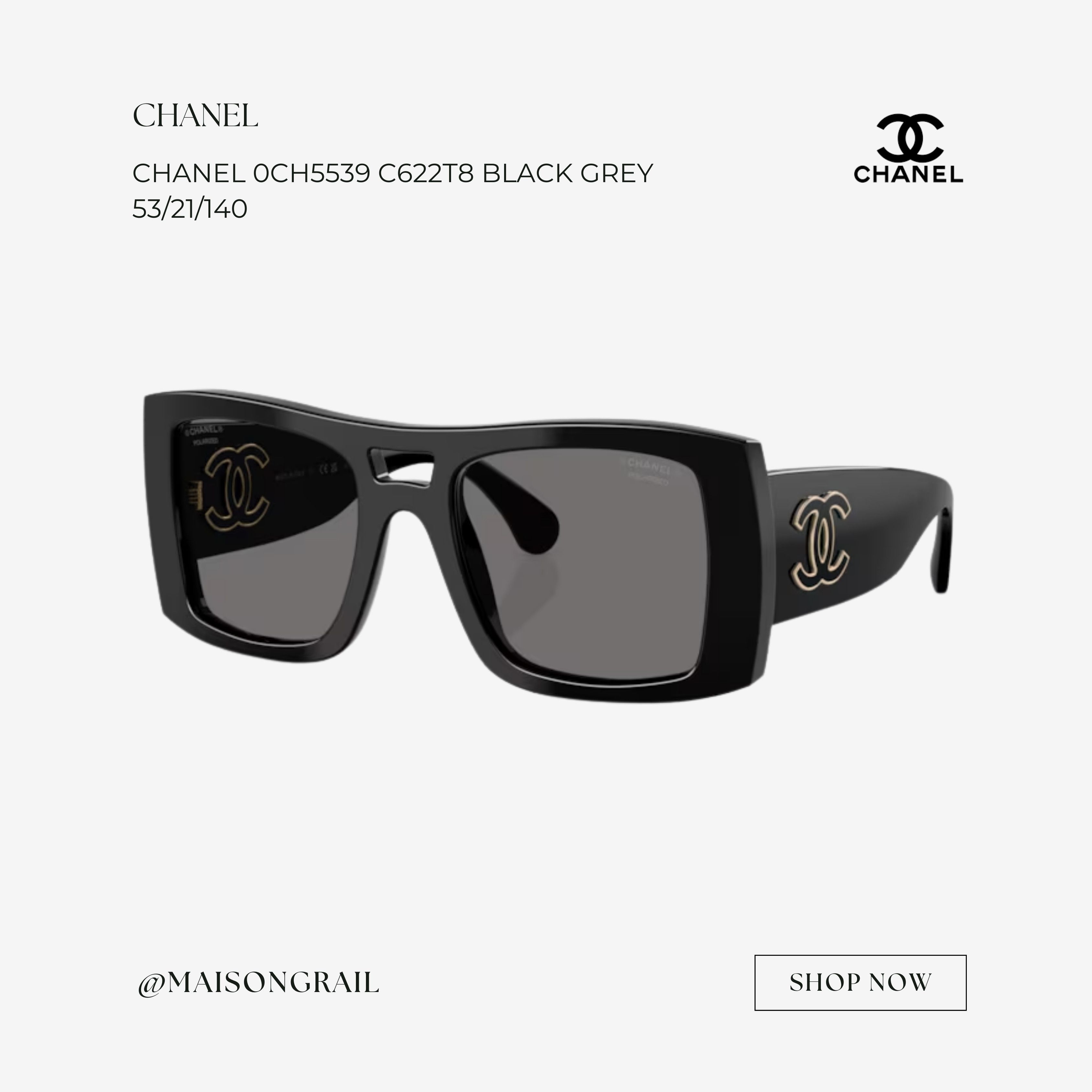 CHANEL 0CH5539 C622T8 SUNGLASSES