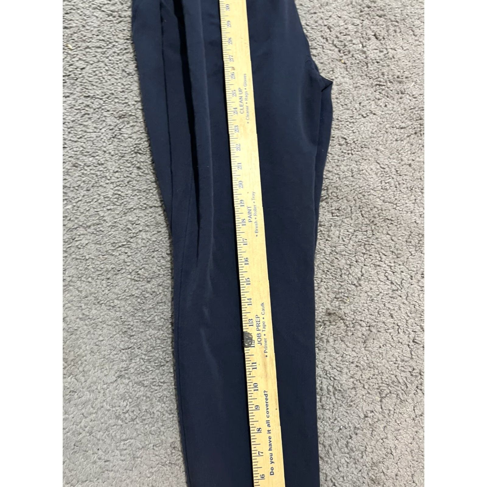Anne Klein Anne Klein Pants Womens 4P Petite Navy Blue Knit Career Casual Straight Leg Pockets Womens Size 27" / US 4 / IT 40 - 6 Thumbnail