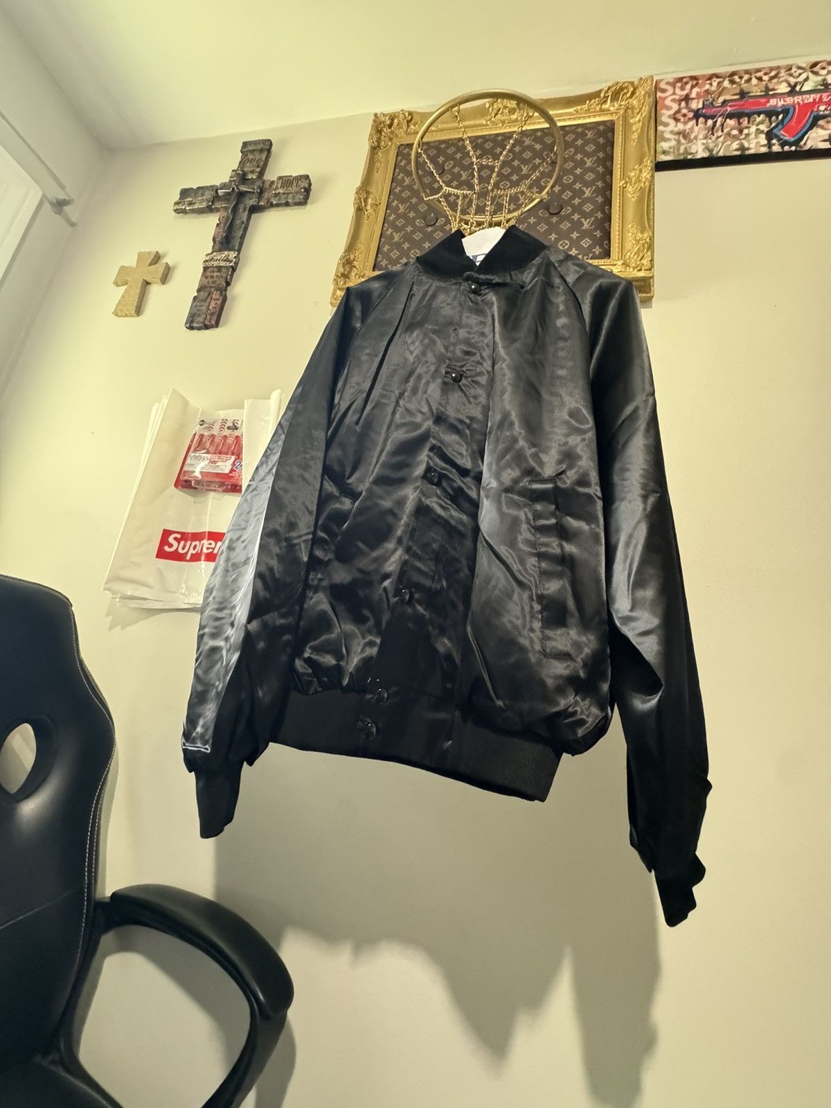 Kanye West Kanye West Pablo Satin Bomber Jacket Black Medium Size US M / EU 48-50 / 2 - 3 Thumbnail